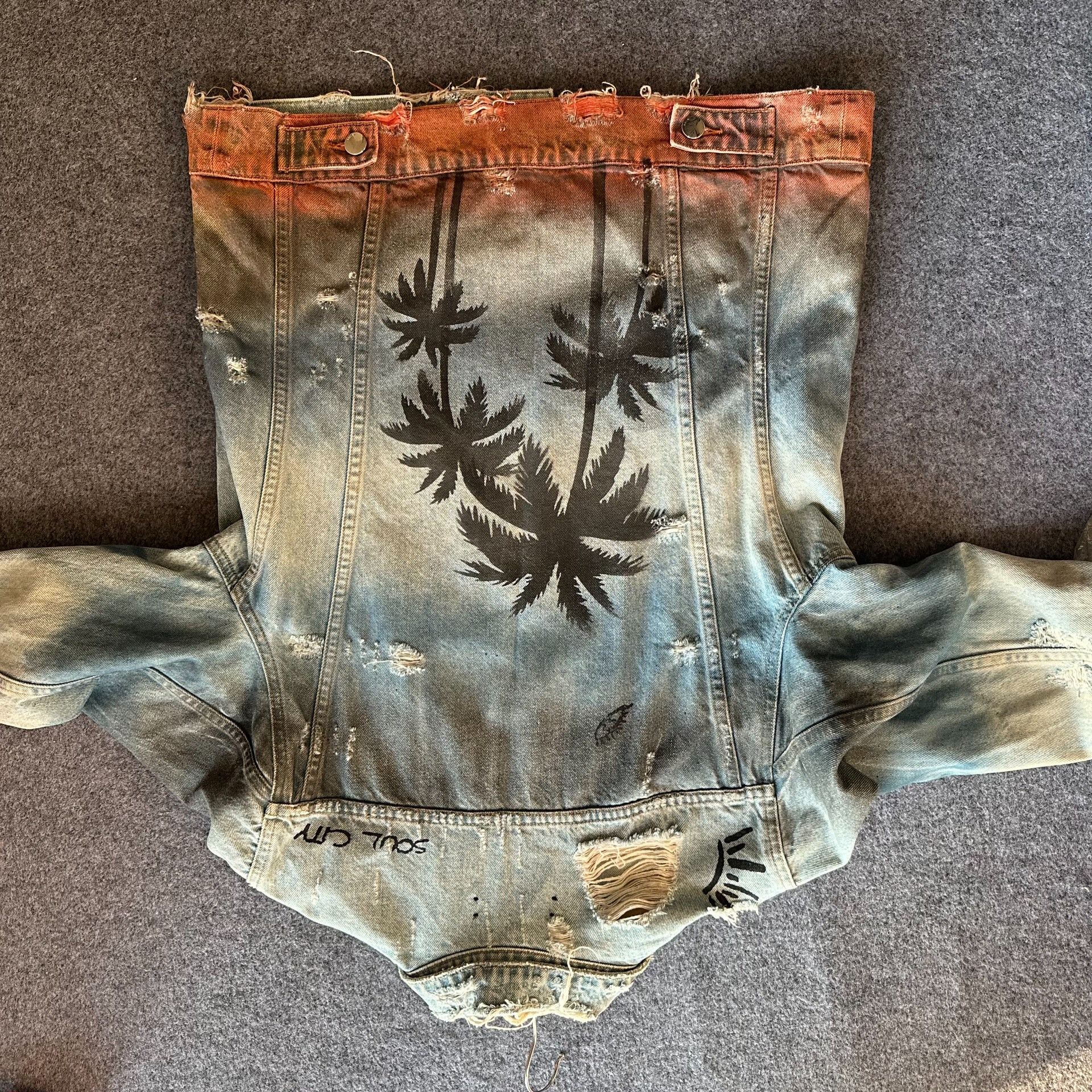 Amiri amiri palm tree denim jacket Size US M / EU 48-50 / 2 - 2 Thumbnail