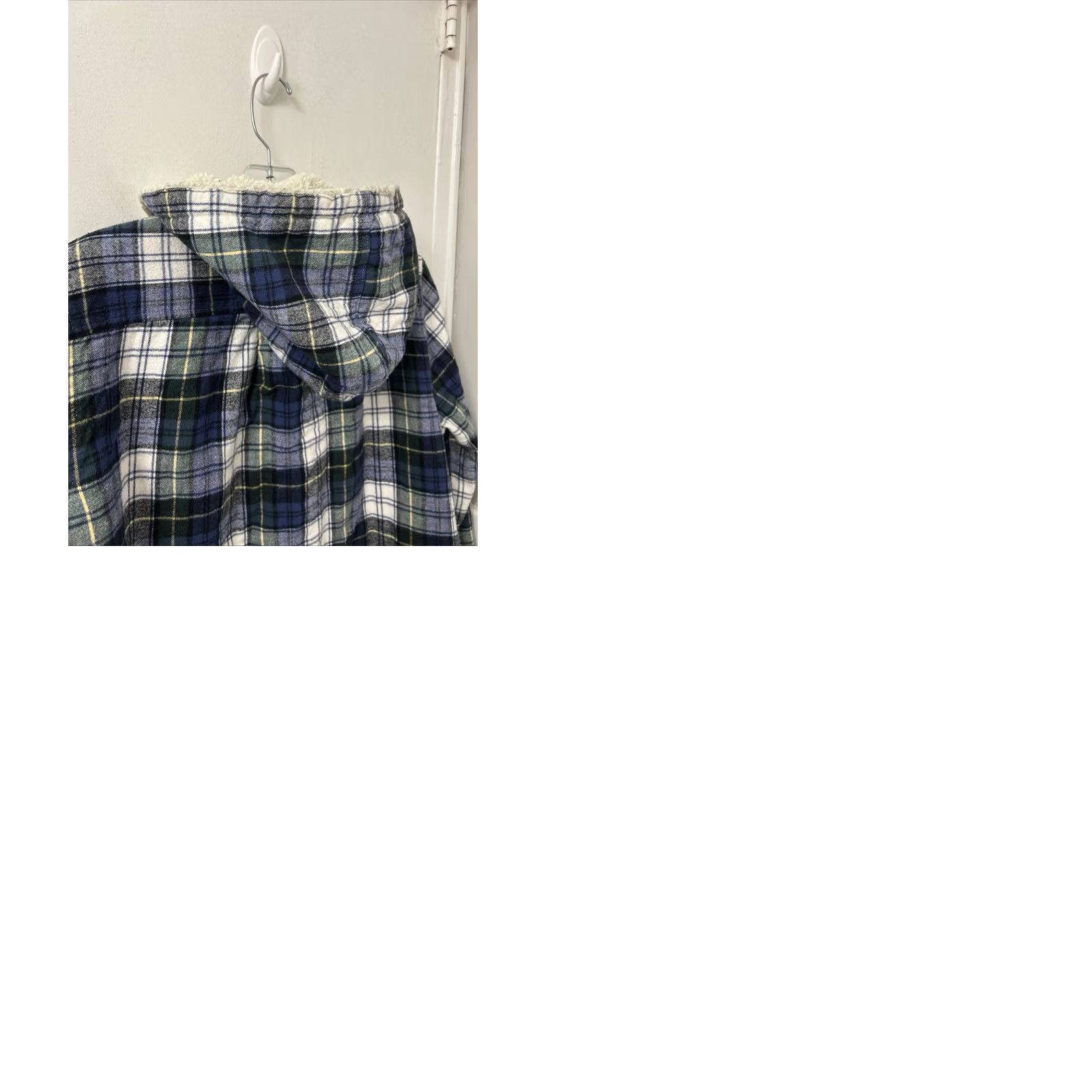Vintage LL Bean Sherpa Lined Flannel Hoodie Womens M Relaxed Fit Scotch Plaid 505453 Size M / US 6-8 / IT 42-44 - 9 Thumbnail