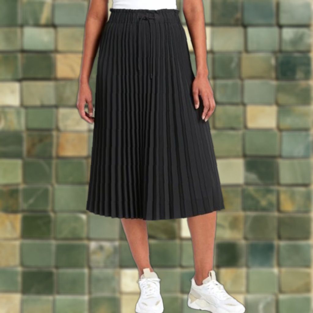 Athleta Athleta Women's Skirt XS Black Knee Length Pleated A-Line Midi Hayes Size 26" / US 2 / IT 38 - 1 Thumbnail