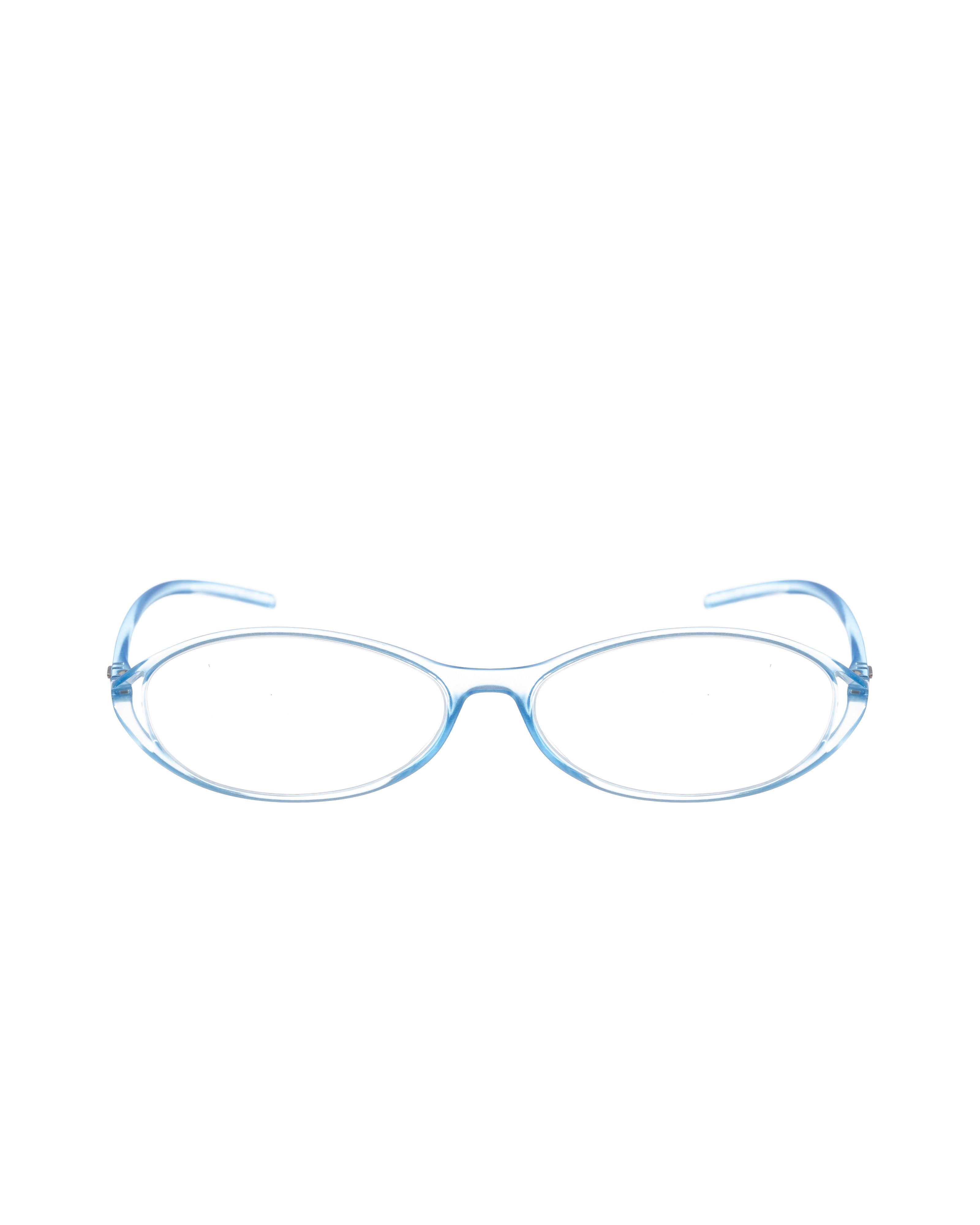 Diesel Diesel 90s Blue Plastic Transparent Oval Glasses Size ONE SIZE - 1 Thumbnail