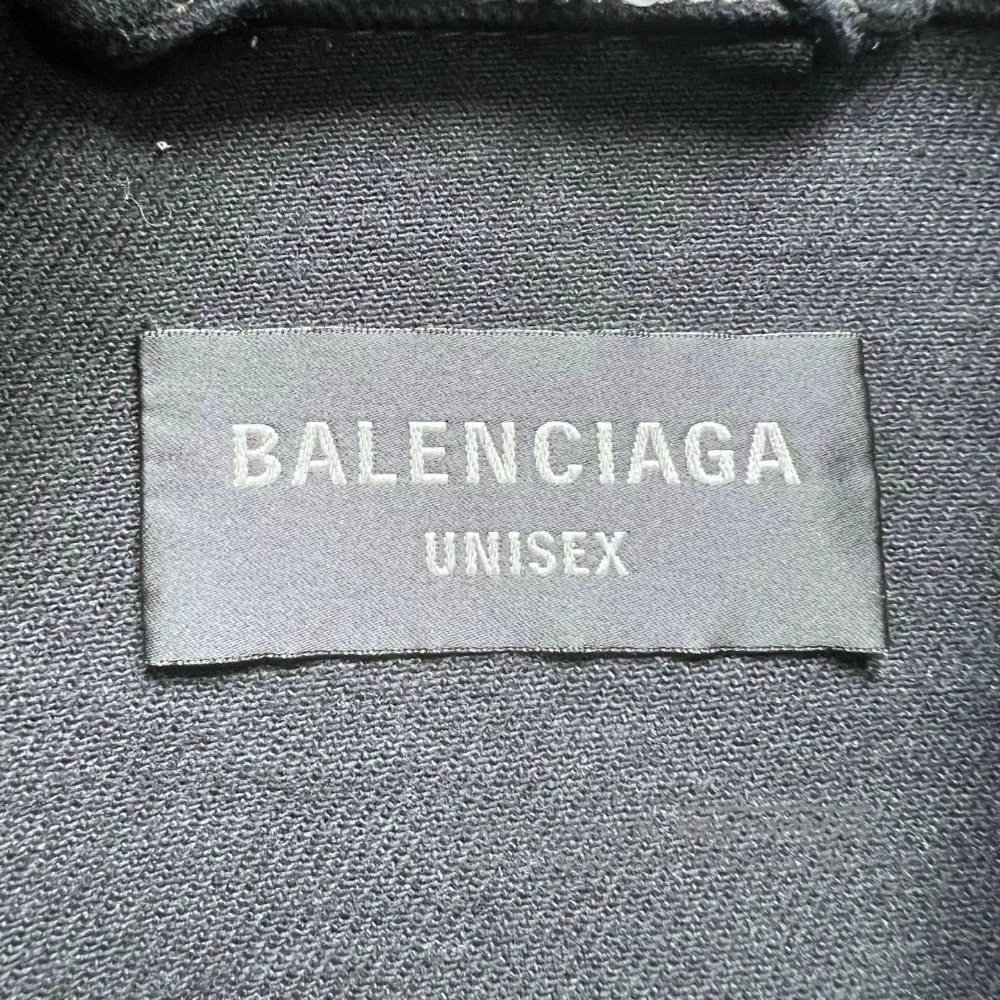 Balenciaga Balenciaga Black Denim Jacket with Graffiti Logo. Size US XS / EU 42 / 0 - 3 Thumbnail