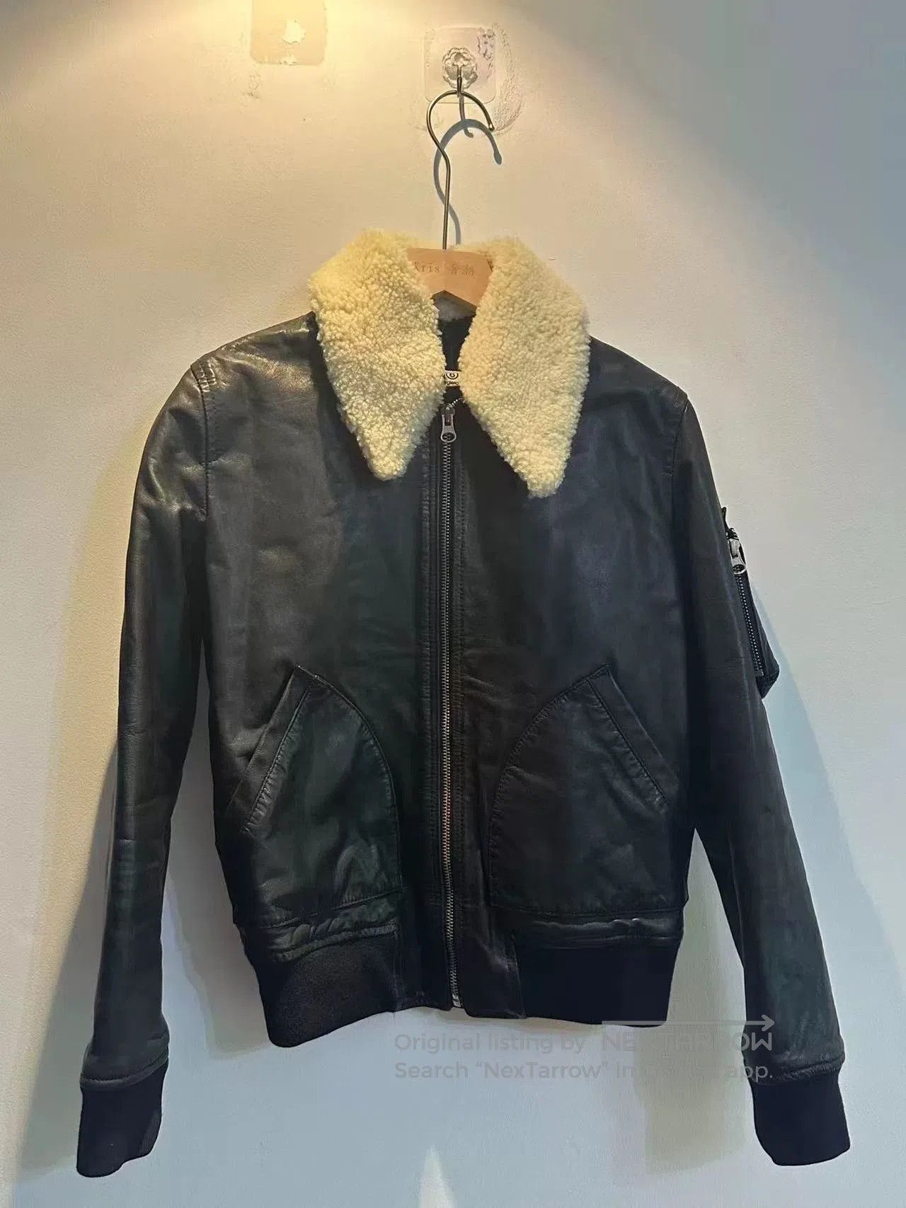 Maison Margiela Maison Margiela Leather Jacket with Shearling Collar. Size US S / EU 44-46 / 1 - 1 Thumbnail
