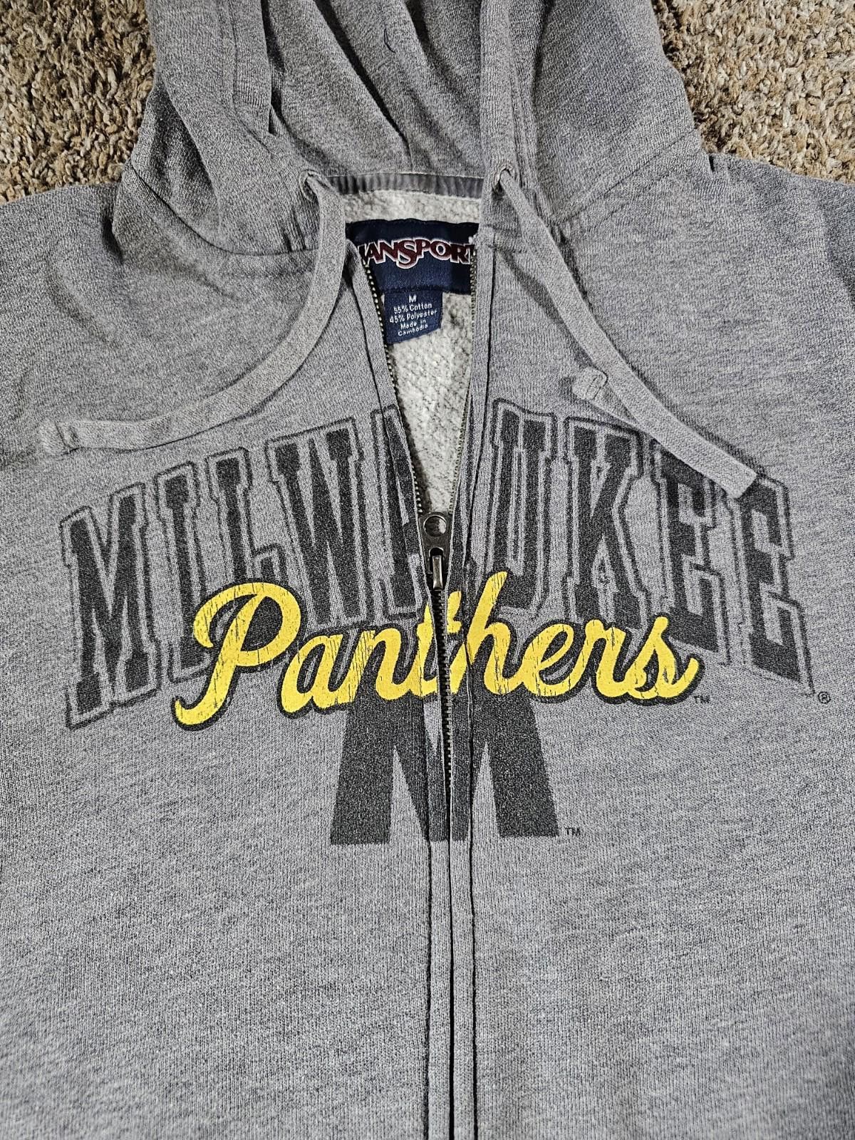 Jansport UWM Milwaukee Panthers Adult M Gray Hoodie Wisconsin Size US M / EU 48-50 / 2 - 2 Thumbnail