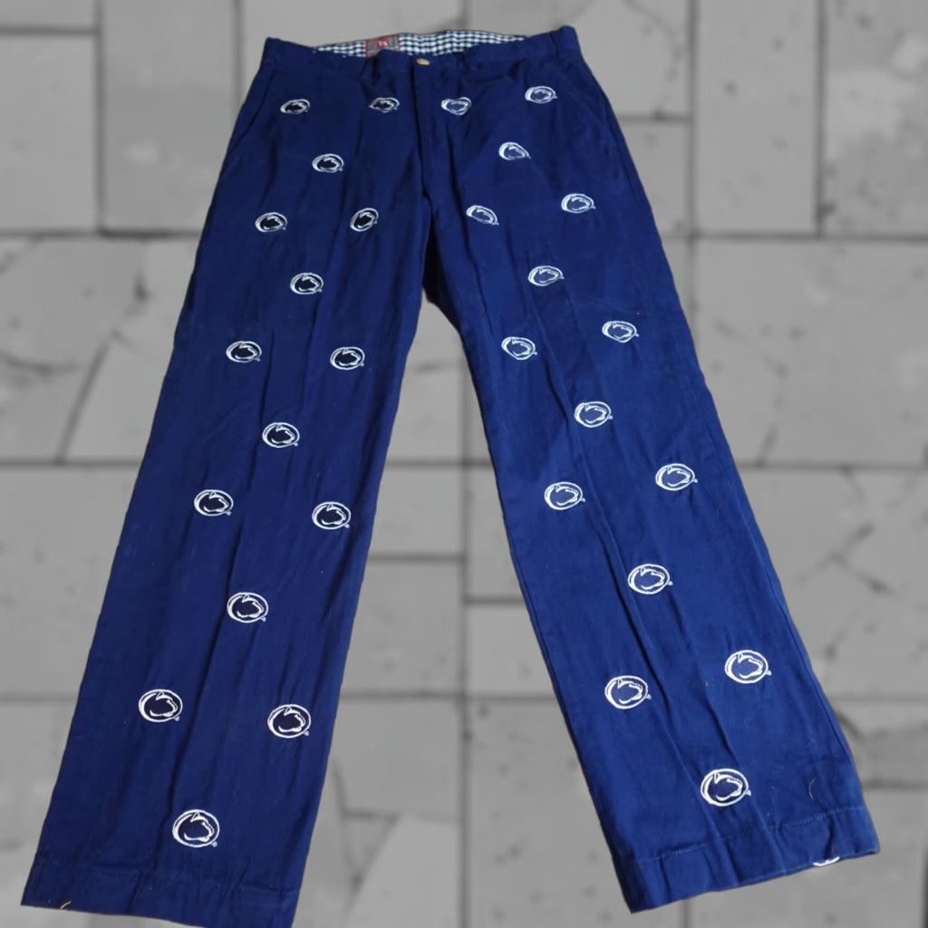 Vintage Pennington & Bailes Pants 34 x 29 Blue Critter Nittany Lions Panthers Chino Mens Straight Inseam 29 Embroidered Preppy Solid Size US 34 / EU 50 - 1 Thumbnail