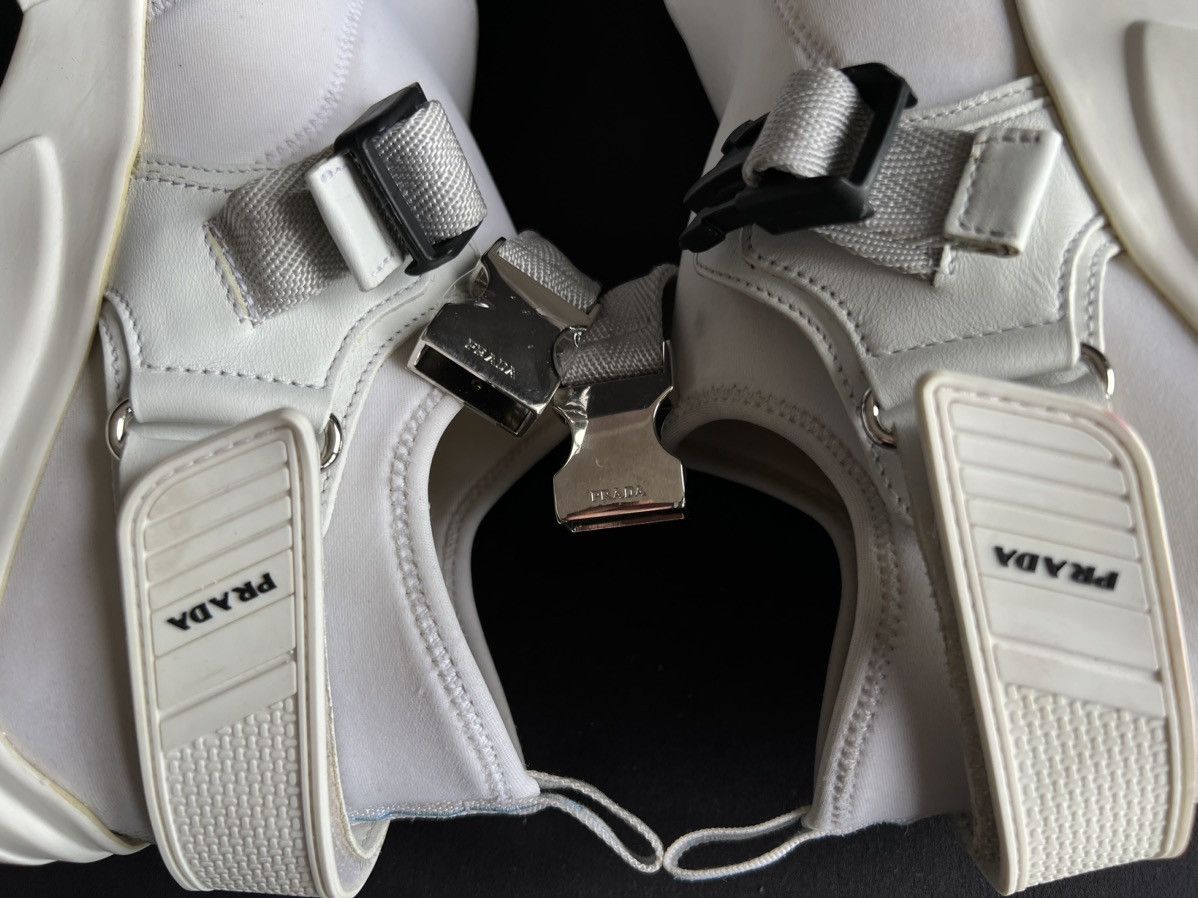 Prada PRADA Fabric/Leather Sneakers White Size 8 Size US 10 / EU 43 - 8 Thumbnail