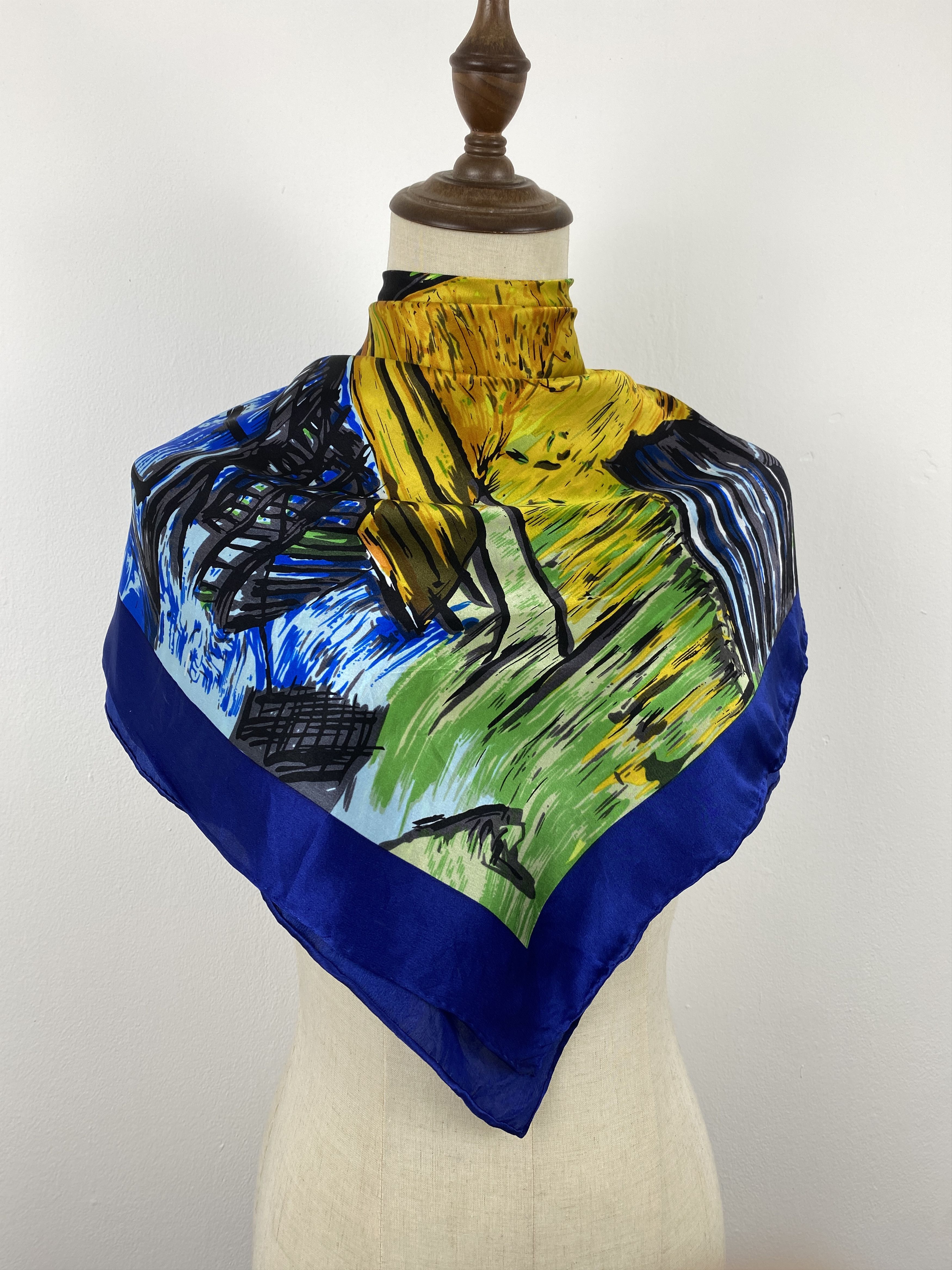 Japanese Brand Vintage Japanese Brand Art Silk Scarf SN0109 Size ONE SIZE - 2 Thumbnail
