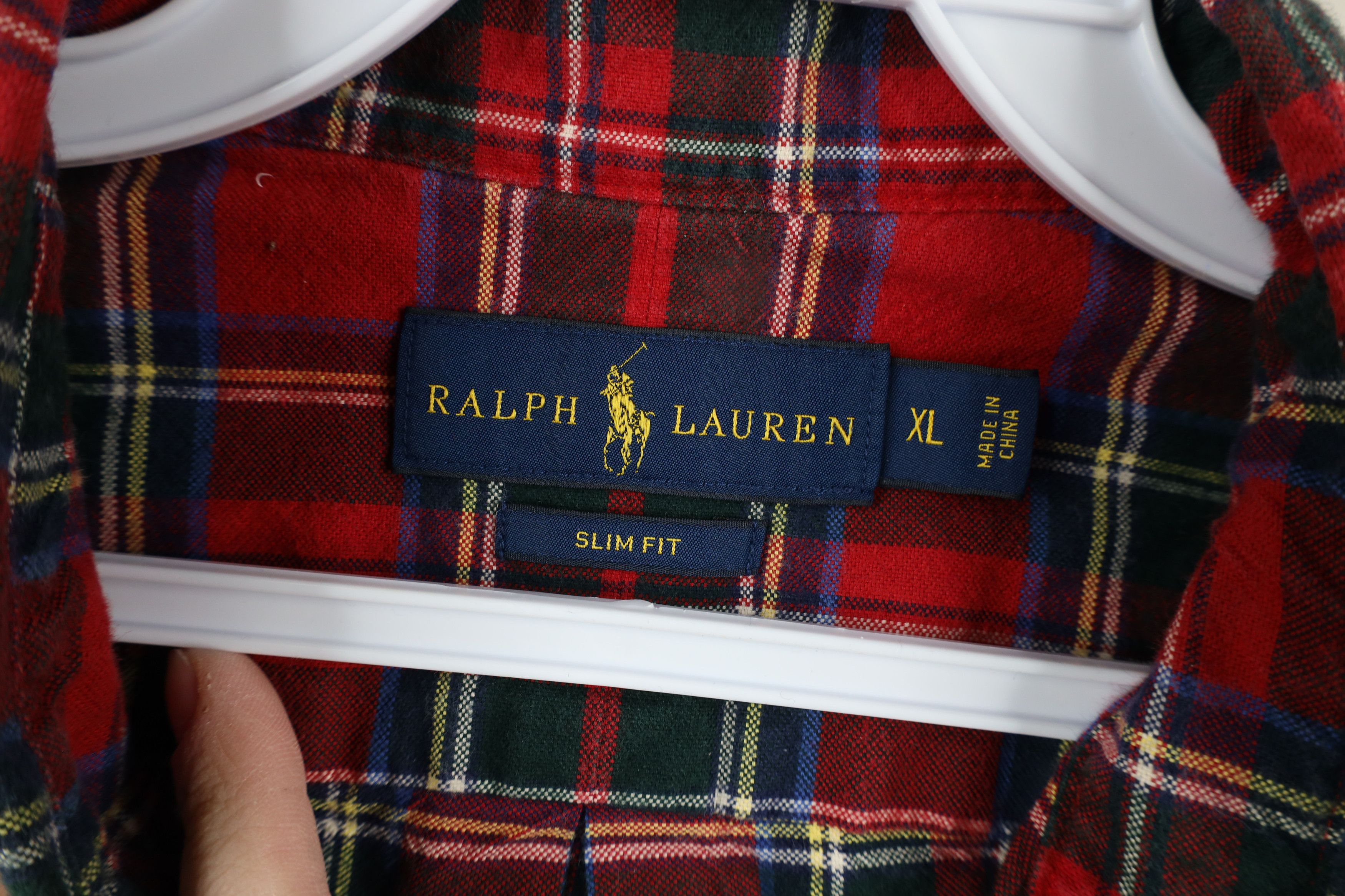 Ralph Lauren × Vintage Vintage Ralph Lauren Fit Collared Button Down Shirt Plaid Size US XL / EU 56 / 4 - 6 Thumbnail