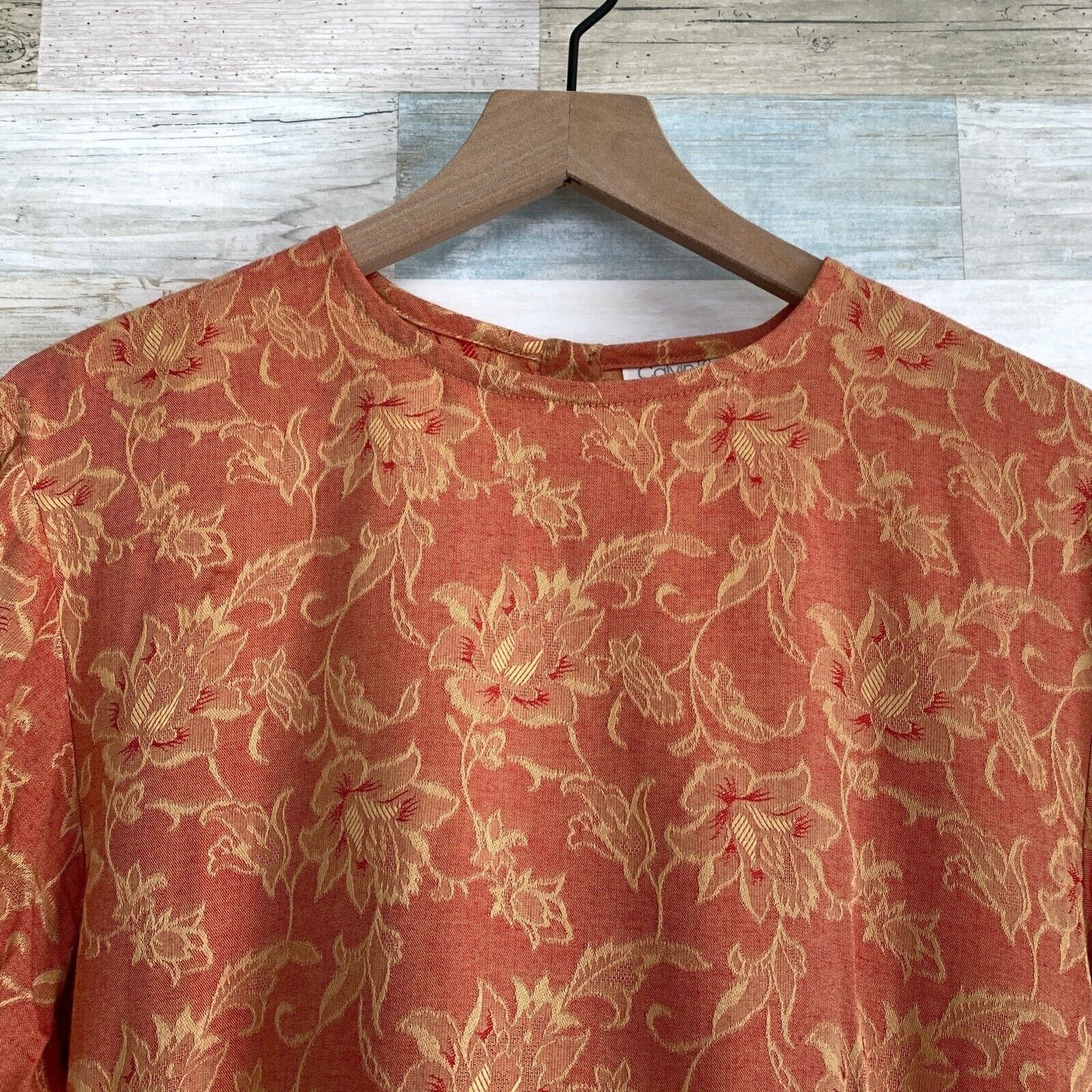 Calvin Klein Calvin Klein Studio VTG Japanese Floral Jacquard Skirt Set Size 32" / US 10 / IT 46 - 3 Thumbnail