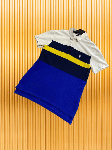 Polo Ralph Lauren × Vintage Polo Ralph Lauren Striped Pony Logo Polo Collared Shirt Size US M / EU 48-50 / 2 - 1 Thumbnail