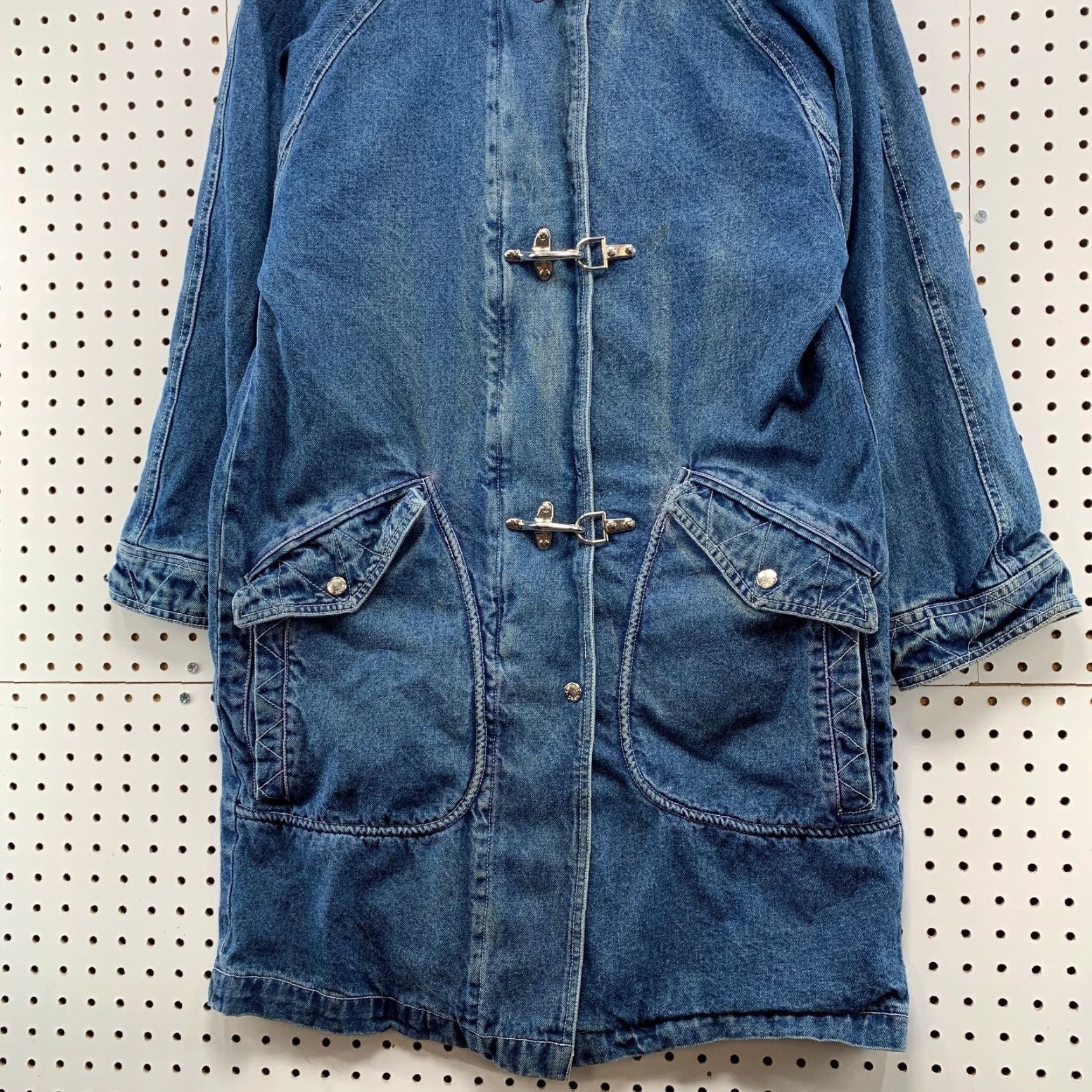 Vintage VINTAGE Current Seen Denim Fireman Hook Denim Coat Womens Small Flannel Lined Shirt Size S / US 4 / IT 40 - 5 Thumbnail
