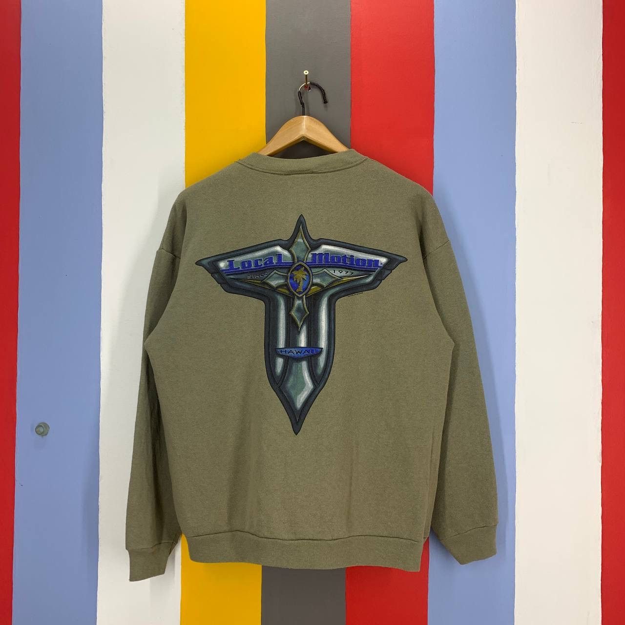 Vintage 90s Vintage LOCAL MOTION 50/50 Sweatshirt #2336/25 Size US L / EU 52-54 / 3 - 1 Thumbnail