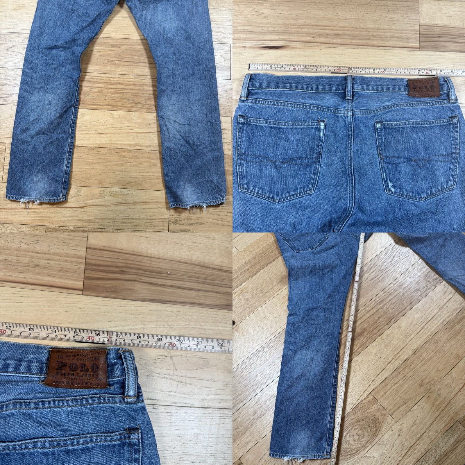 Polo Ralph Lauren VINTAGE Polo Ralph Lauren Jeans Men 35x33 Denim Light Blue Straight Classic Beige 35 Mens Classic Straight Jeans Size US S / EU 44-46 / 1 - 8 Thumbnail