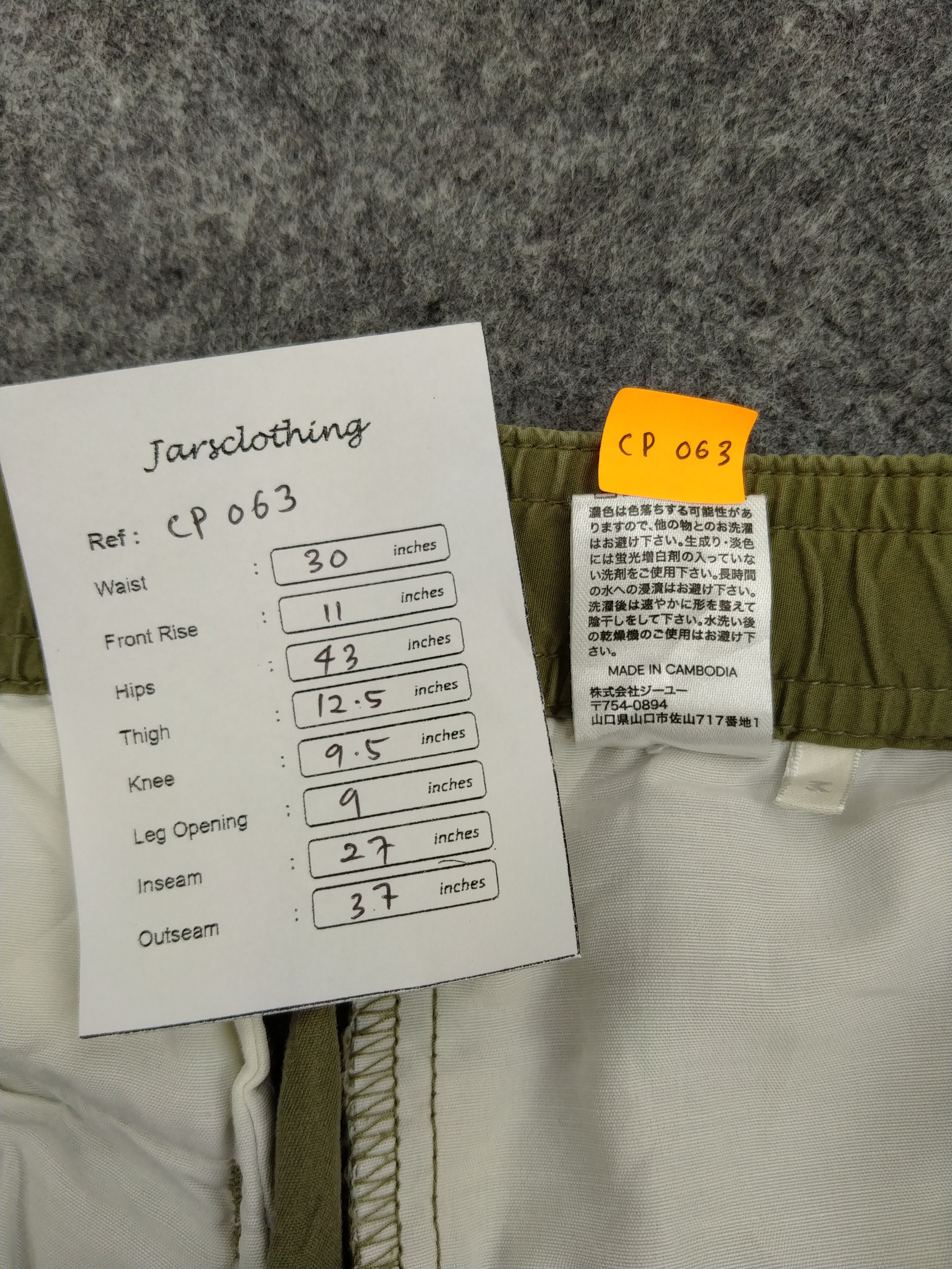 GU Elastic/Drawstring Waist Japanese Brand Cargo Pants -CP063 Size US 30 / EU 46 - 8 Thumbnail