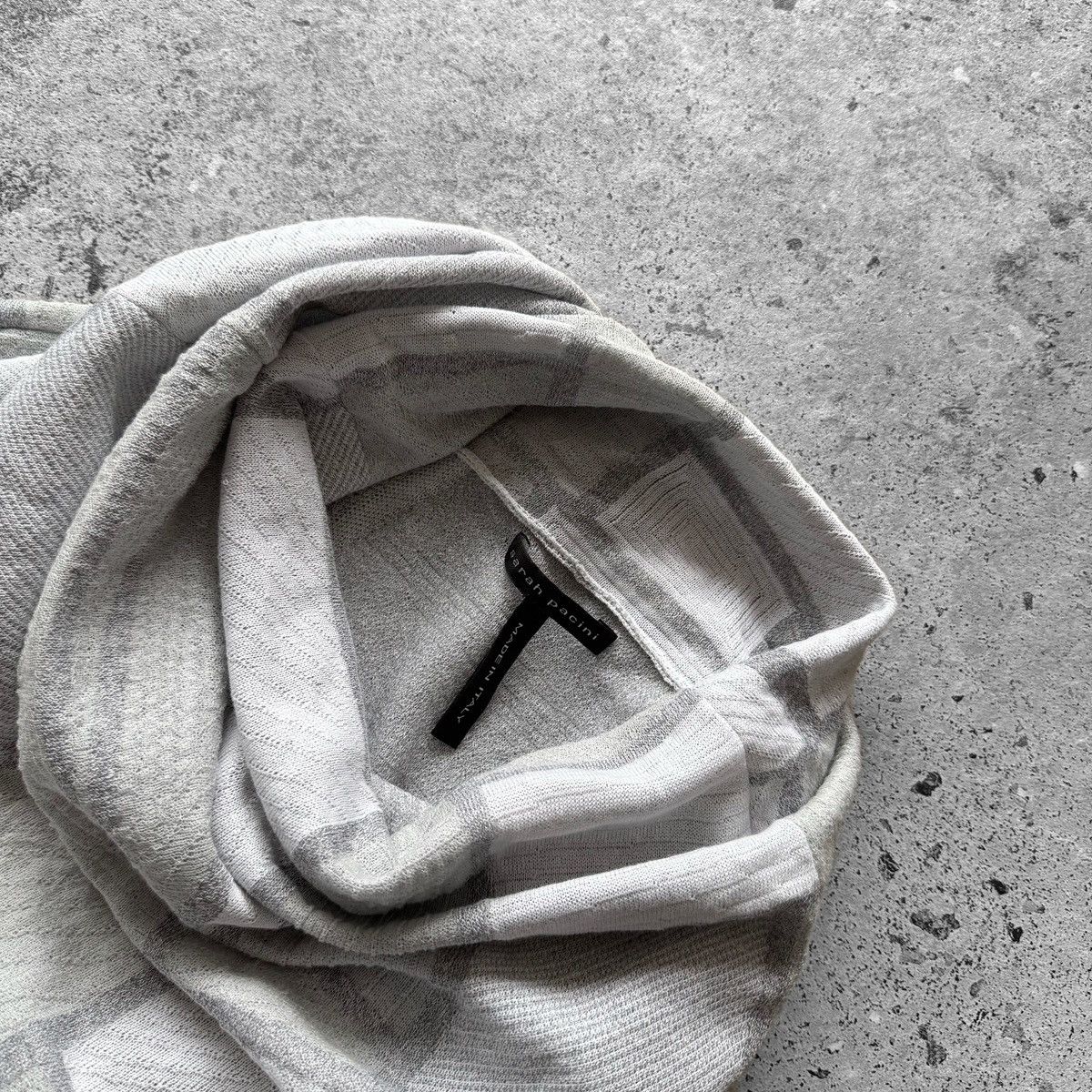 Sarah Pacini Sarah Pacini Women Landscape Poncho Grey Cowl Neck Oversized Size ONE SIZE - 6 Thumbnail