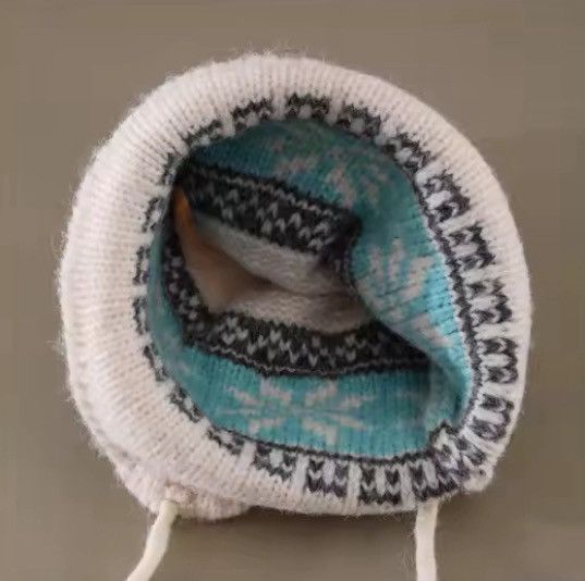 Other Retro Fair Island Fringed Braided Knitted Beanie Hat Size ONE SIZE - 2 Thumbnail