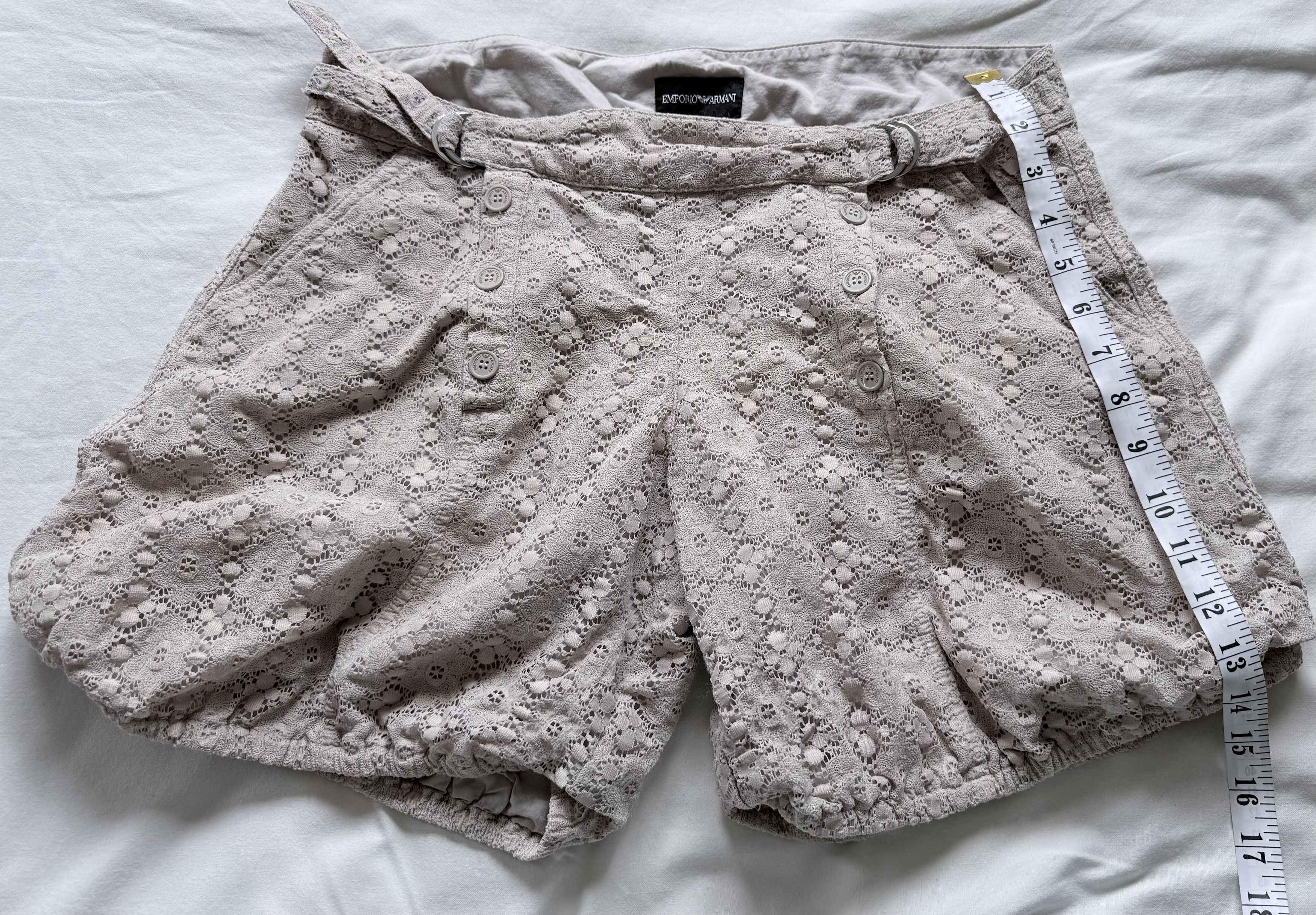 Emporio Armani vintage Y2K Emporio Armani lace bloomer shorts Size 28" / US 6 / IT 42 - 2 Thumbnail