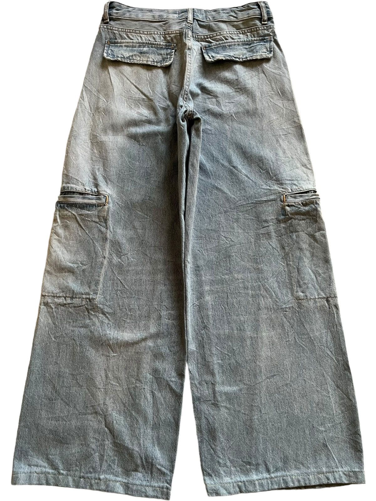 Zara SALES🔥Vintage Zara Faded Wash Cargo Style Baggy Jeans Size US 29 - 2 Thumbnail