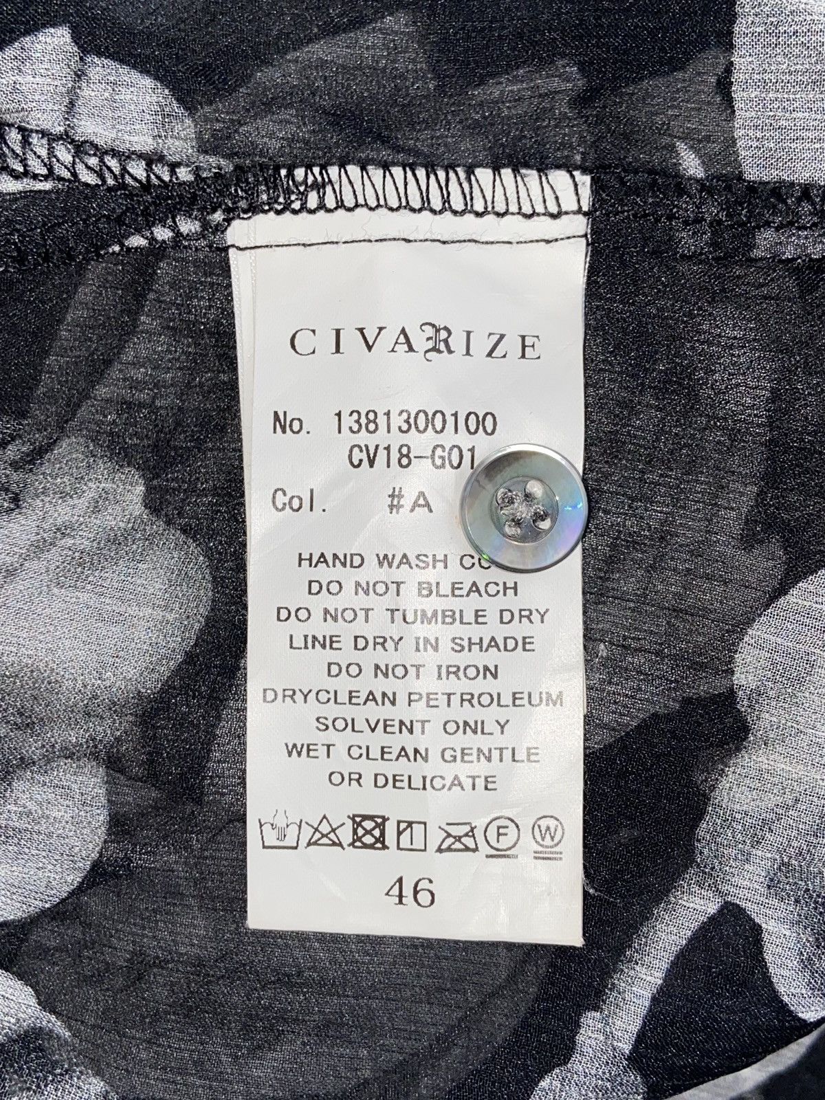 CIVARIZE CIVARIZE Floral Patterned Mesh Shirt Size US M / EU 48-50 / 2 - 8 Thumbnail