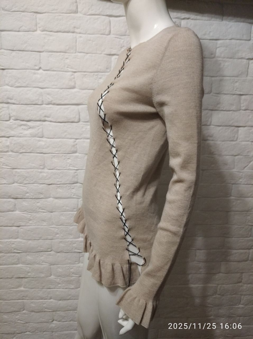 Jean Paul Gaultier Vintage Mesh Wool Sweater Blouse JPG Gaultier Size L / US 10 / IT 46 - 3 Thumbnail