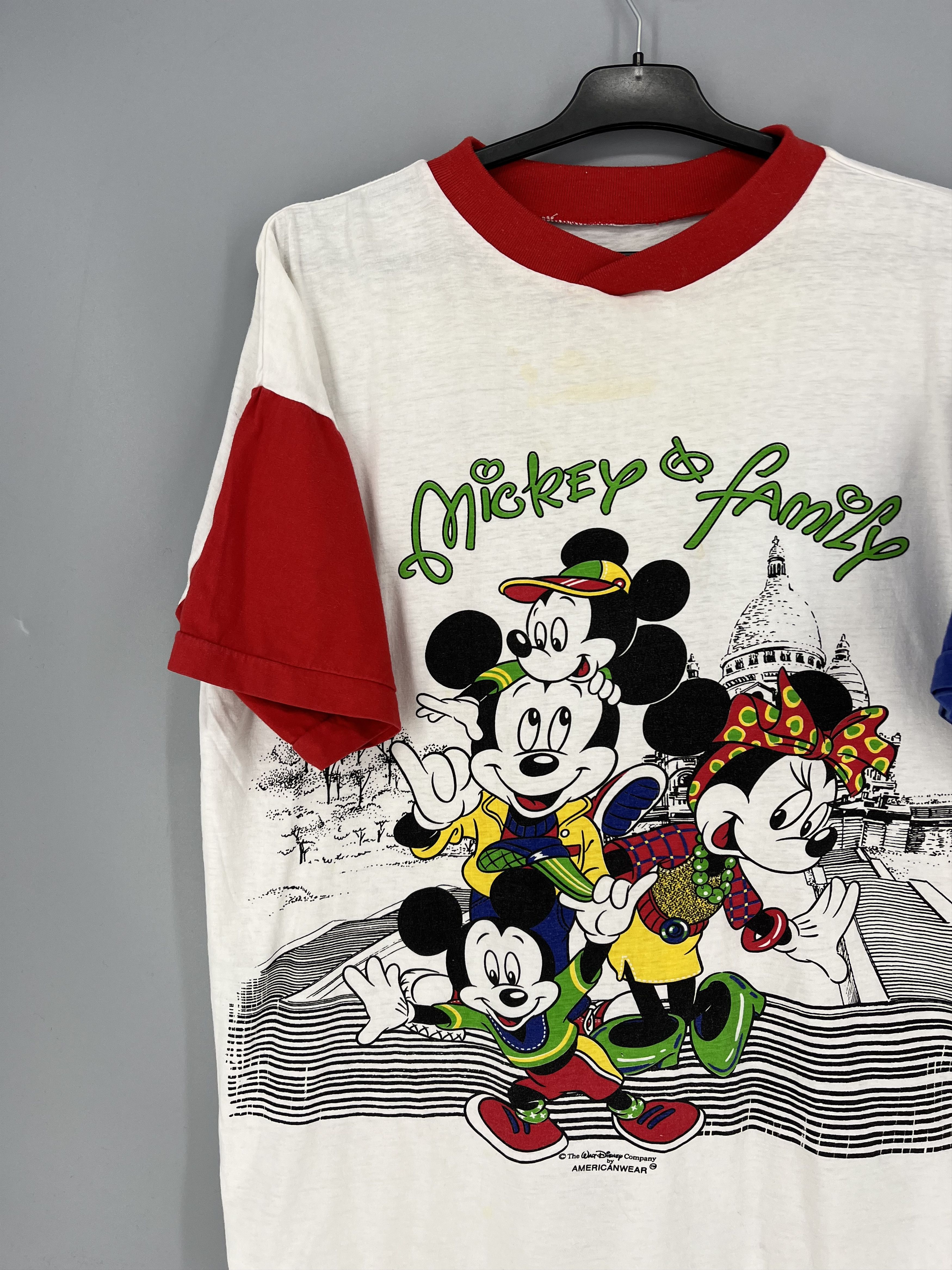 Disney VTG Disney Mickey & Family Colorblock T-Shirt Americanwear Size US XL / EU 56 / 4 - 4 Thumbnail