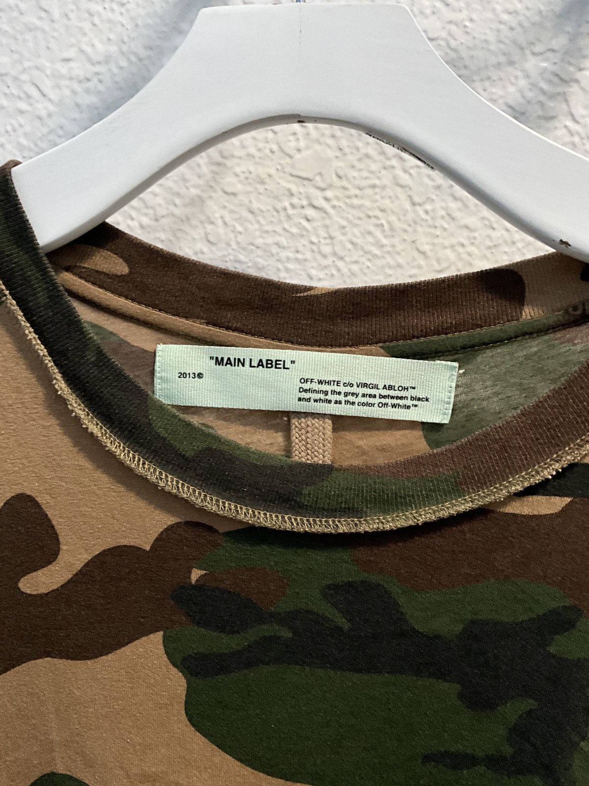 Off-White Camouflage Spliced T Shirt Size US XL / EU 56 / 4 - 2 Thumbnail