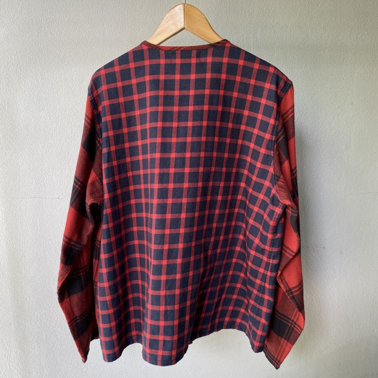 Zucca Zucca Red and Black Patchwork Plaid Long Sleeve Shirt Size M / US 6-8 / IT 42-44 - 2 Thumbnail