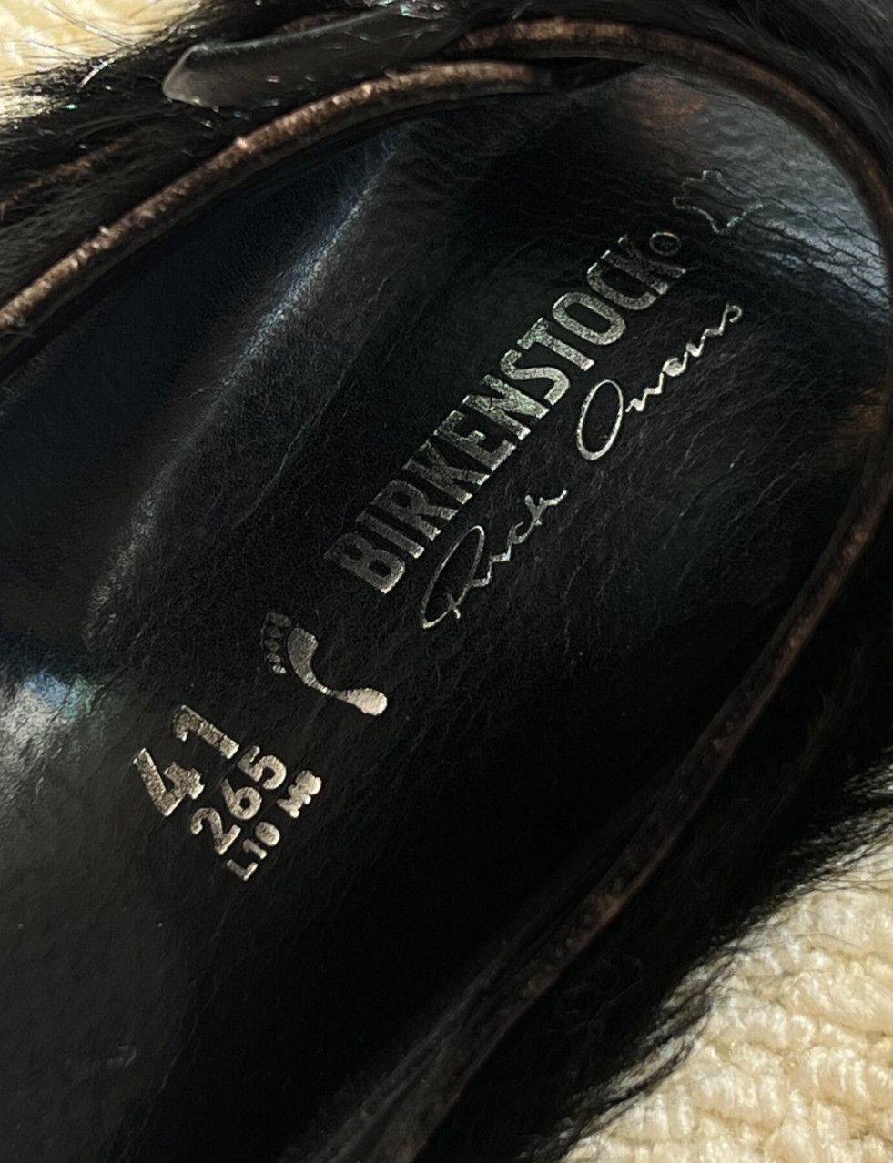 Rick Owens Rick Owens x Birkenstock Shearling Slippers. Size US 8 / EU 41 - 5 Thumbnail