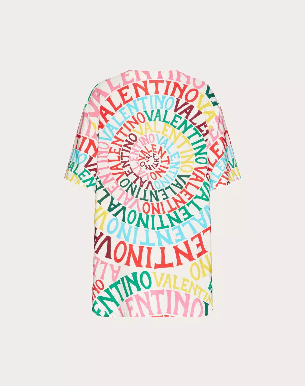 Valentino o1s1wg110625 Loop Crepe De Chine Dress in Multicolor Size M / US 6-8 / IT 42-44 - 2 Thumbnail