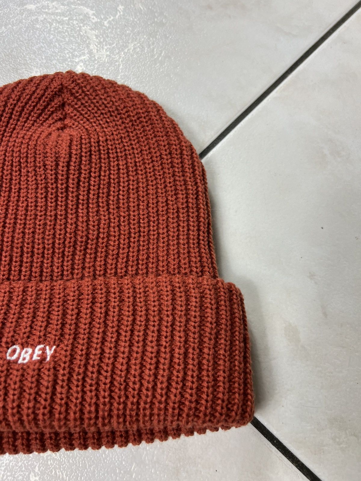 Obey Obey future beanie heavy knitted hat cap streetwear y2k logo Size ONE SIZE - 4 Thumbnail