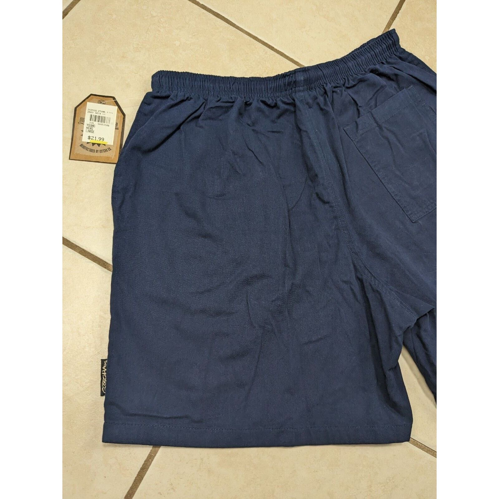 Gotcha NWT Vtg Gotcha Shorts Cotton Elastic Surf Skate Navy Blue Size US 36 / EU 52 - 8 Thumbnail