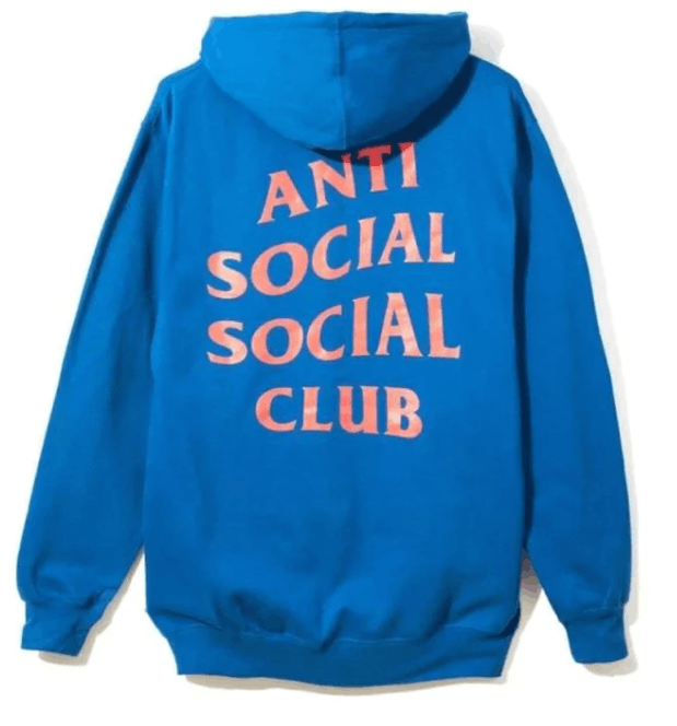 Anti social social discount club blue hoodie