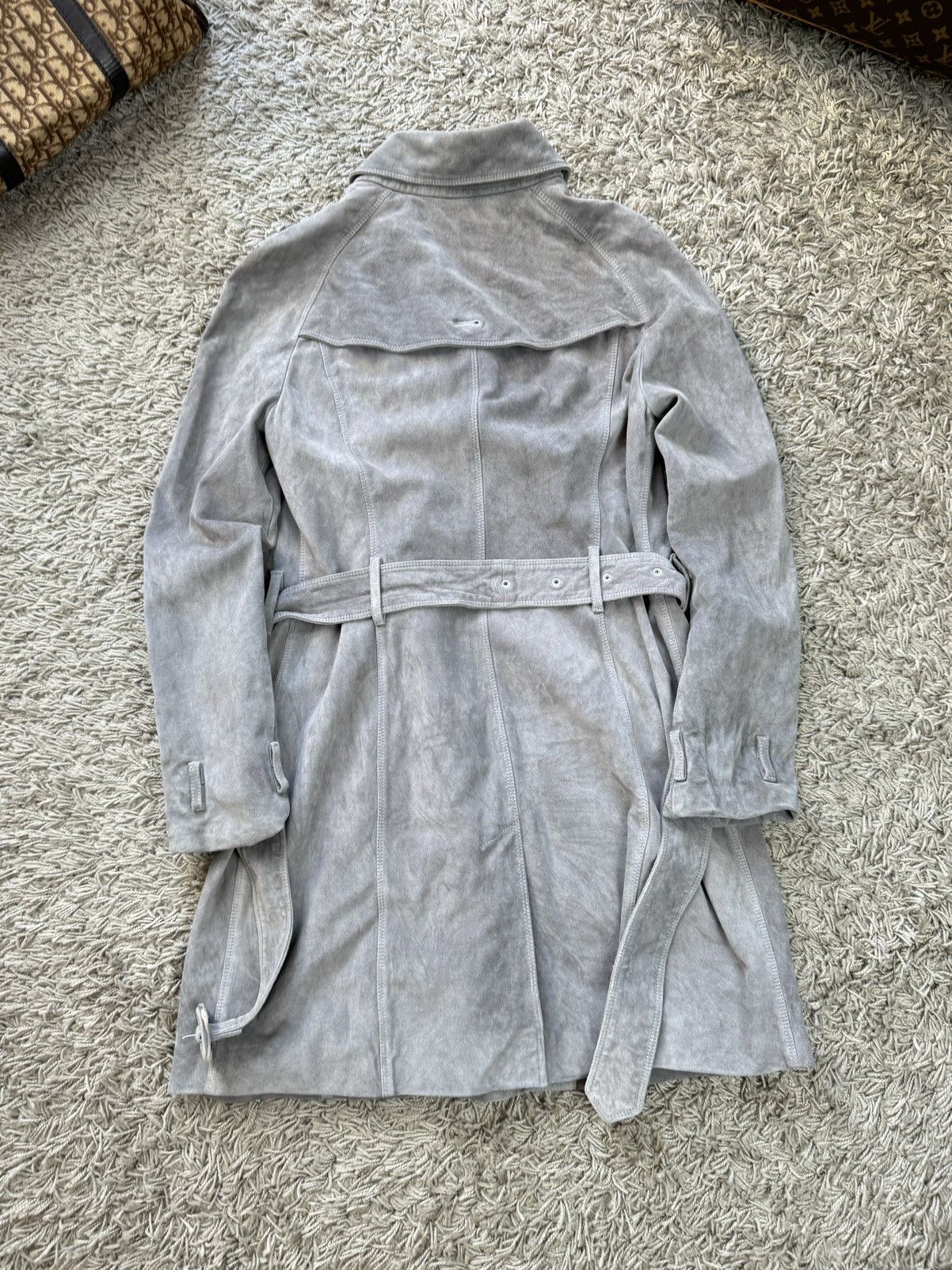 Burberry Leather trench coat Burberry original luxury streetwear item Size S / US 4 / IT 40 - 2 Thumbnail