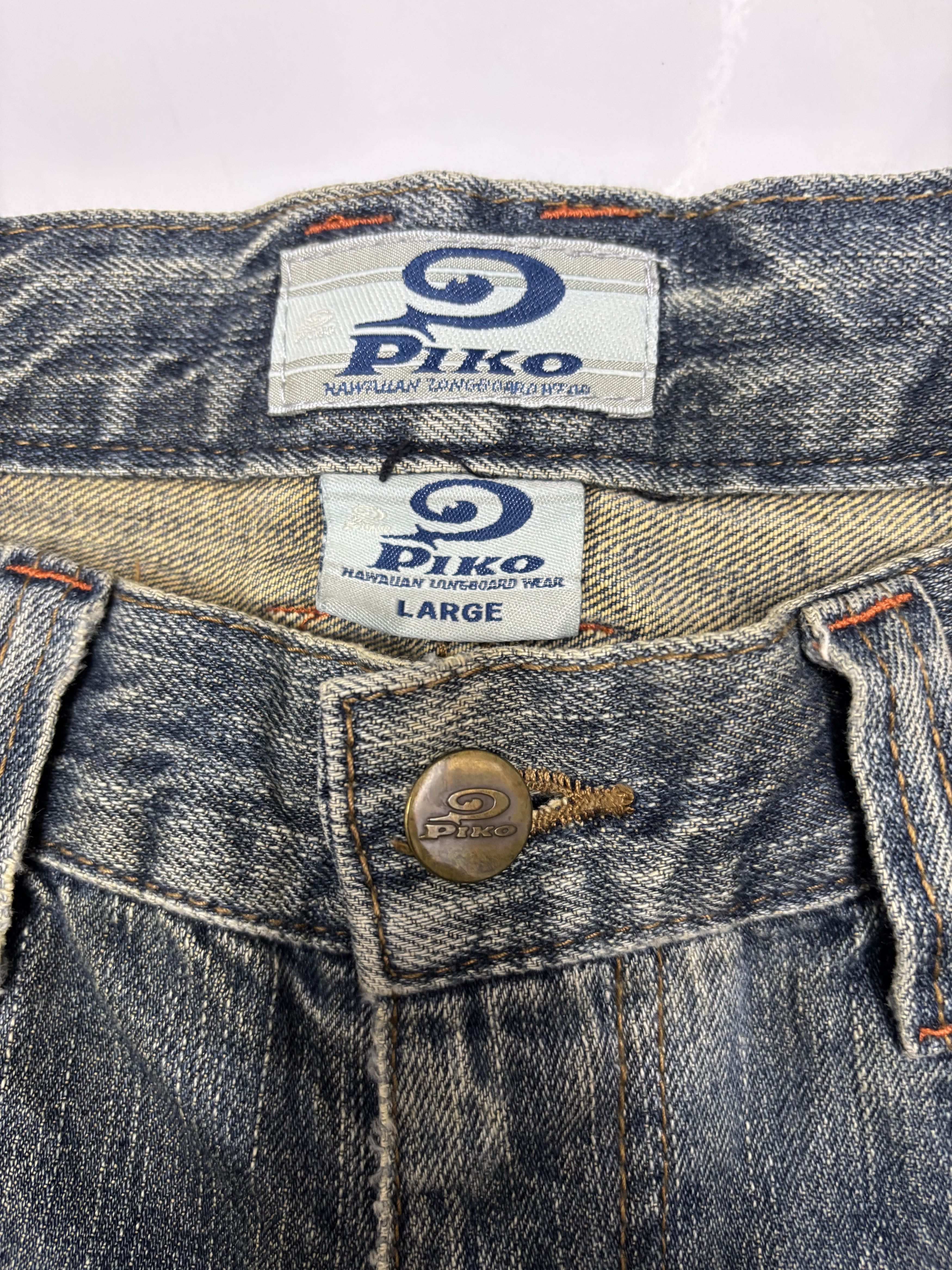 Hysteric Glamour × Undercover Vintage Piko Aloha Bootcut Distressed Denim Jeans Size US 32 / EU 48 - 10 Thumbnail