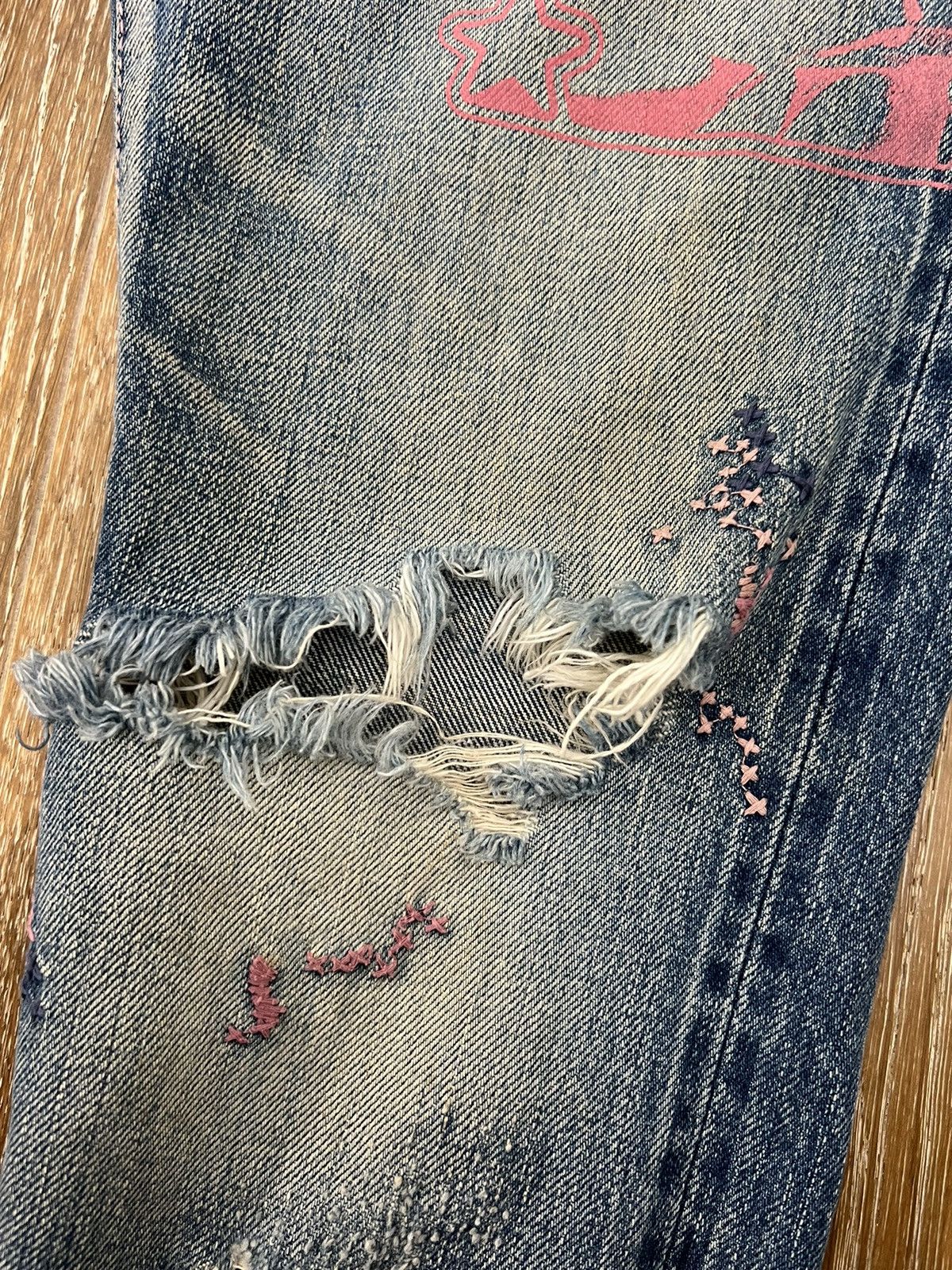 Hysteric Glamour Hysteric glamour kinky distressed repaired selvedge jeans Size US 29 - 7 Thumbnail