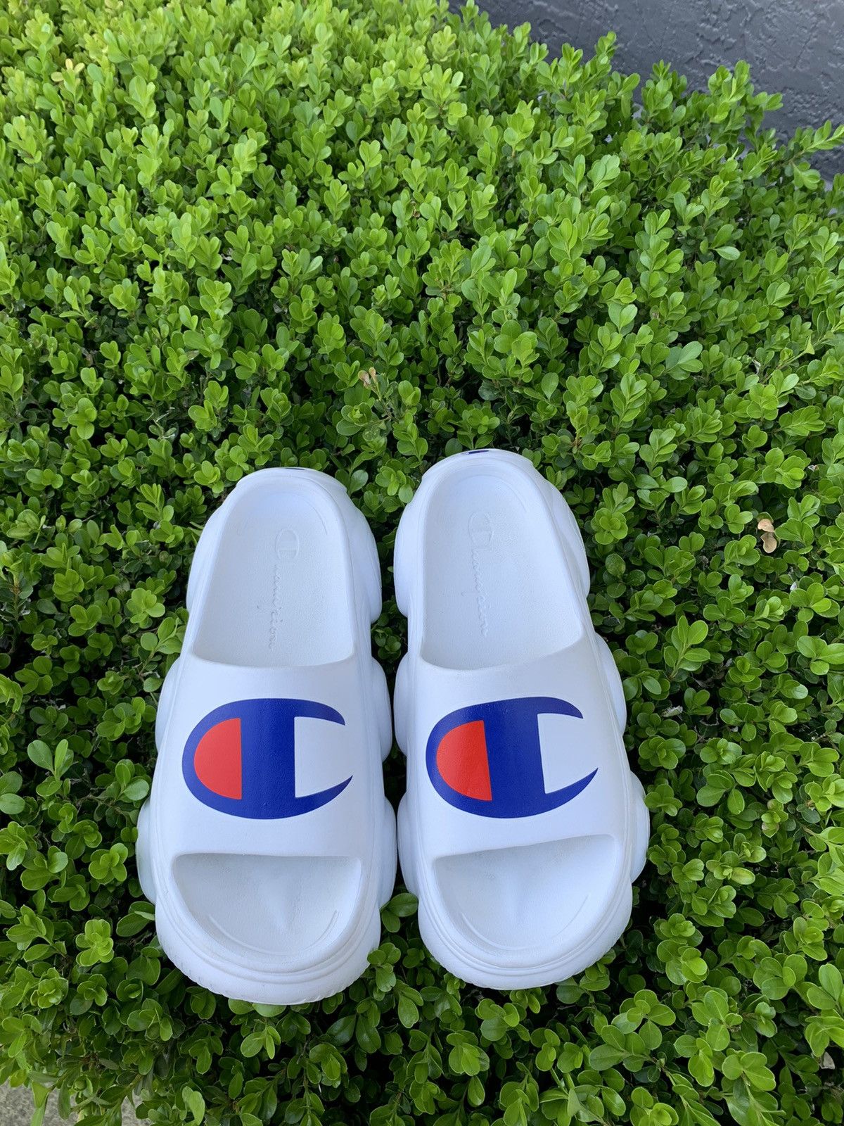 Blue champion slides on sale