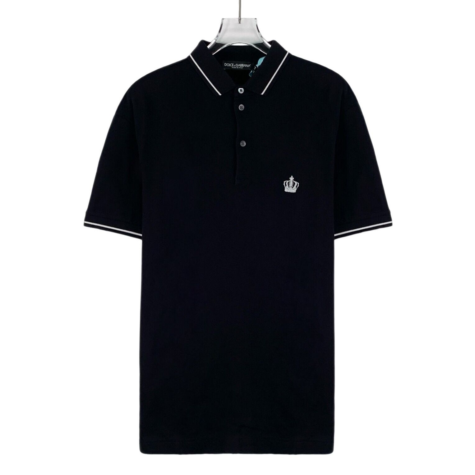 Dolce & Gabbana Dolce & Gabbana Crown Embroidery Polo Shirt Size 48 Size US M / EU 48-50 / 2 - 1 Thumbnail