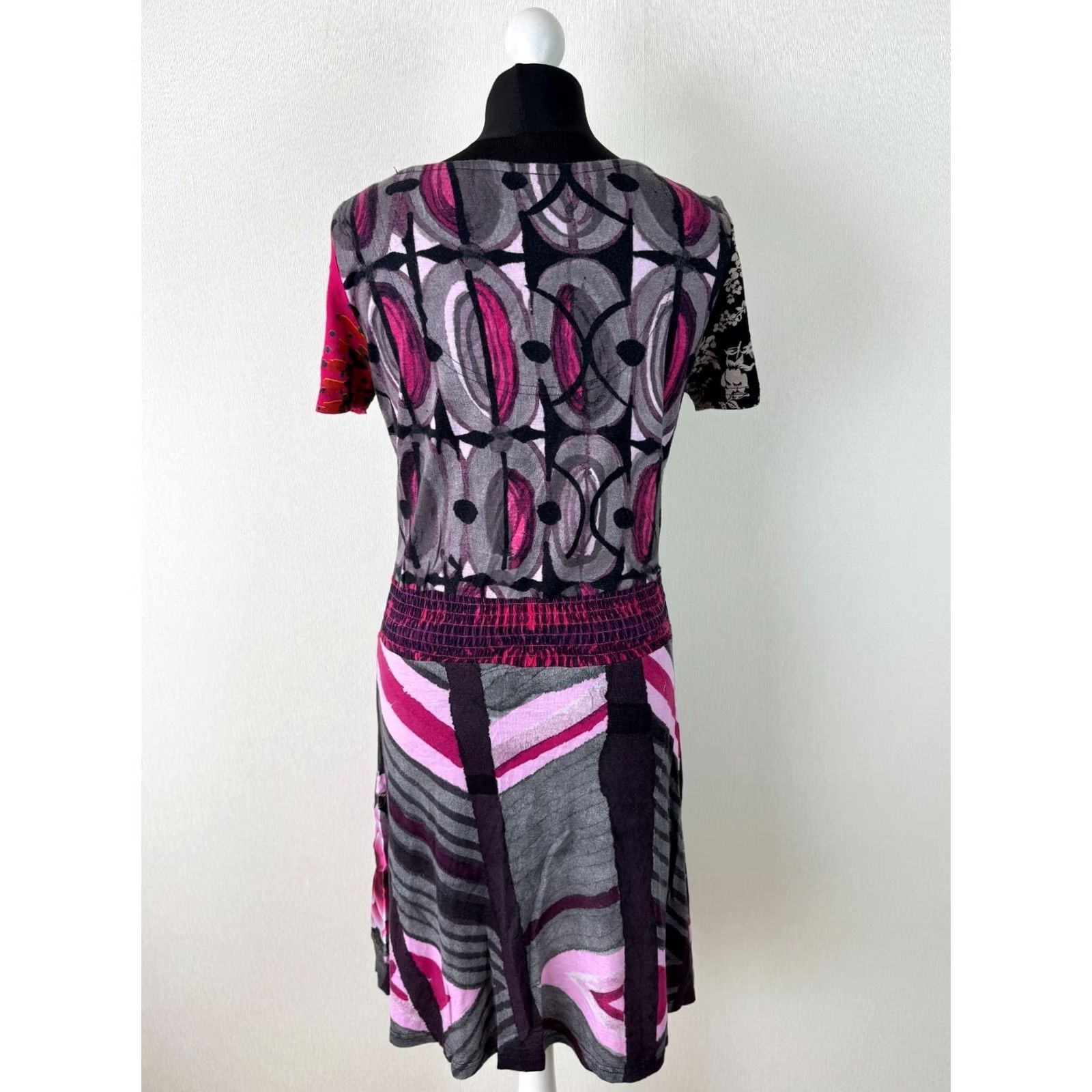 Desigual Desigual Dress XL Women A-Line Midi Multicoloured Shirt? Size XL / US 12-14 / IT 48-50 - 3 Thumbnail
