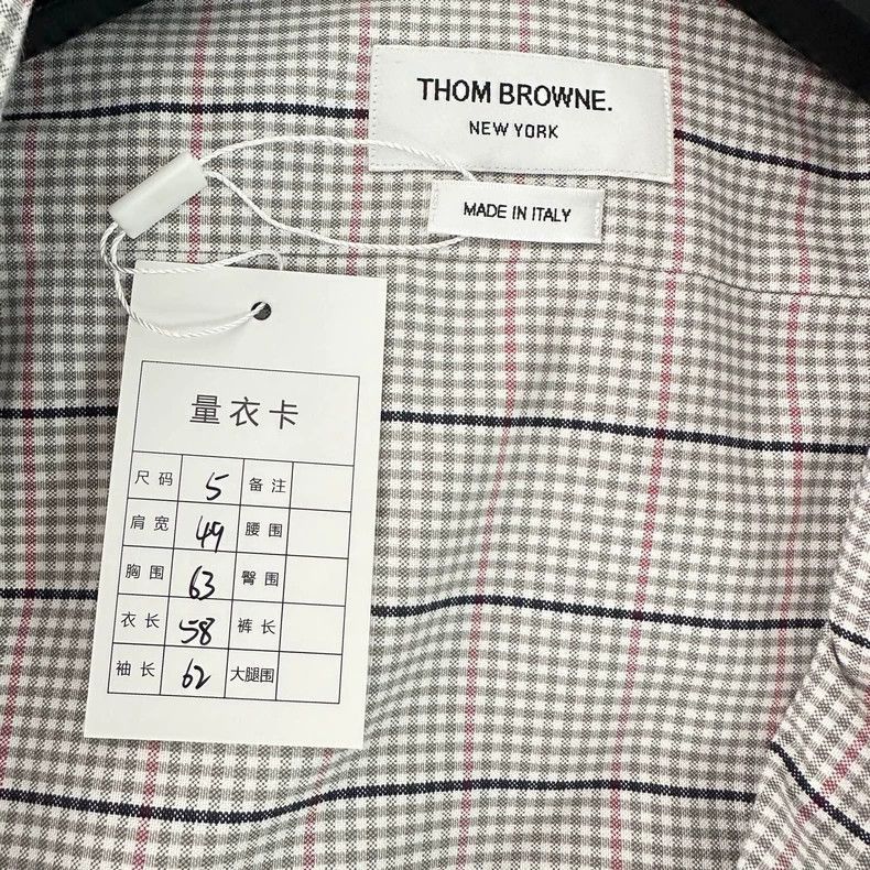 Thom Browne Thom browne Gray fine check double-sleeved long-sleeved shi Size US XXL / EU 58 / 5 - 7 Thumbnail