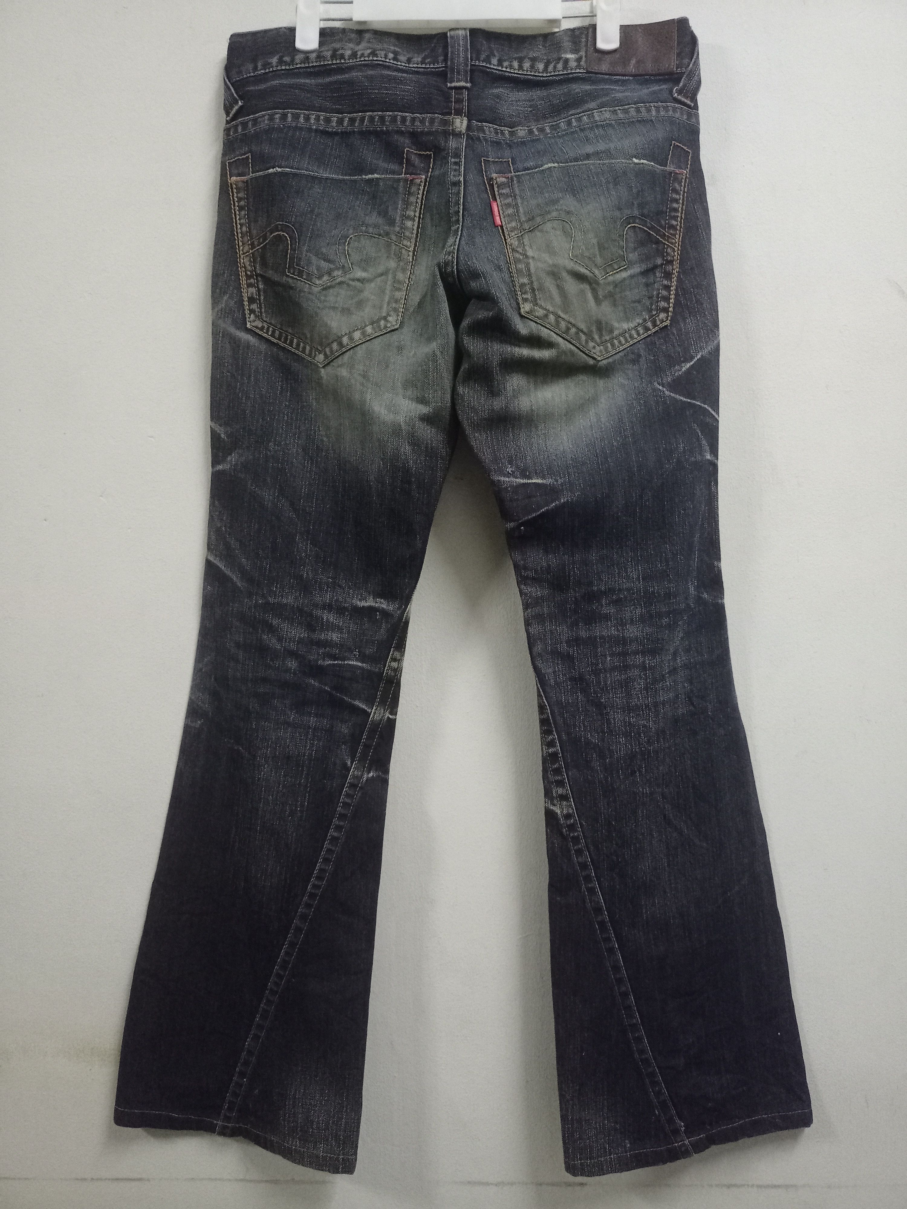 Tornado Mart Vintage Japanese Tornado Mart Mud Wash Distress Flare Jeans Size US 32 / EU 48 - 2 Thumbnail