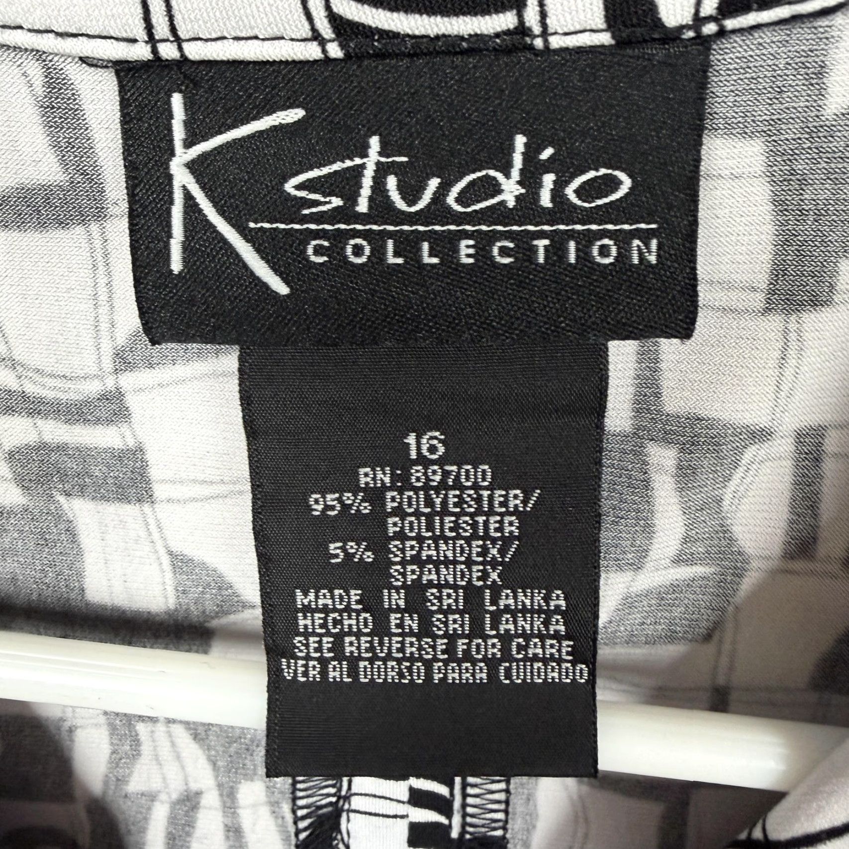 Vintage VINTAGE K Studio Collection Dress Jacket Set 2 Piece Women Size 16 Black White Geometric 90s Formal Wedding Party Size XXL / US 16-18 / IT 52-54 - 6 Thumbnail