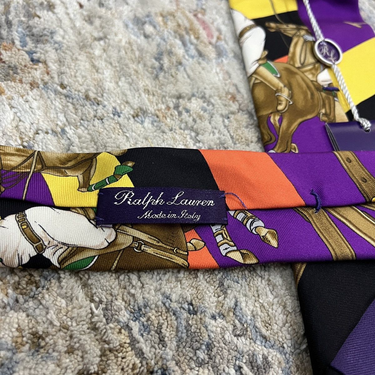 Ralph Lauren Purple Label Equestrian Scenic Silk Tie Size ONE SIZE - 5 Thumbnail