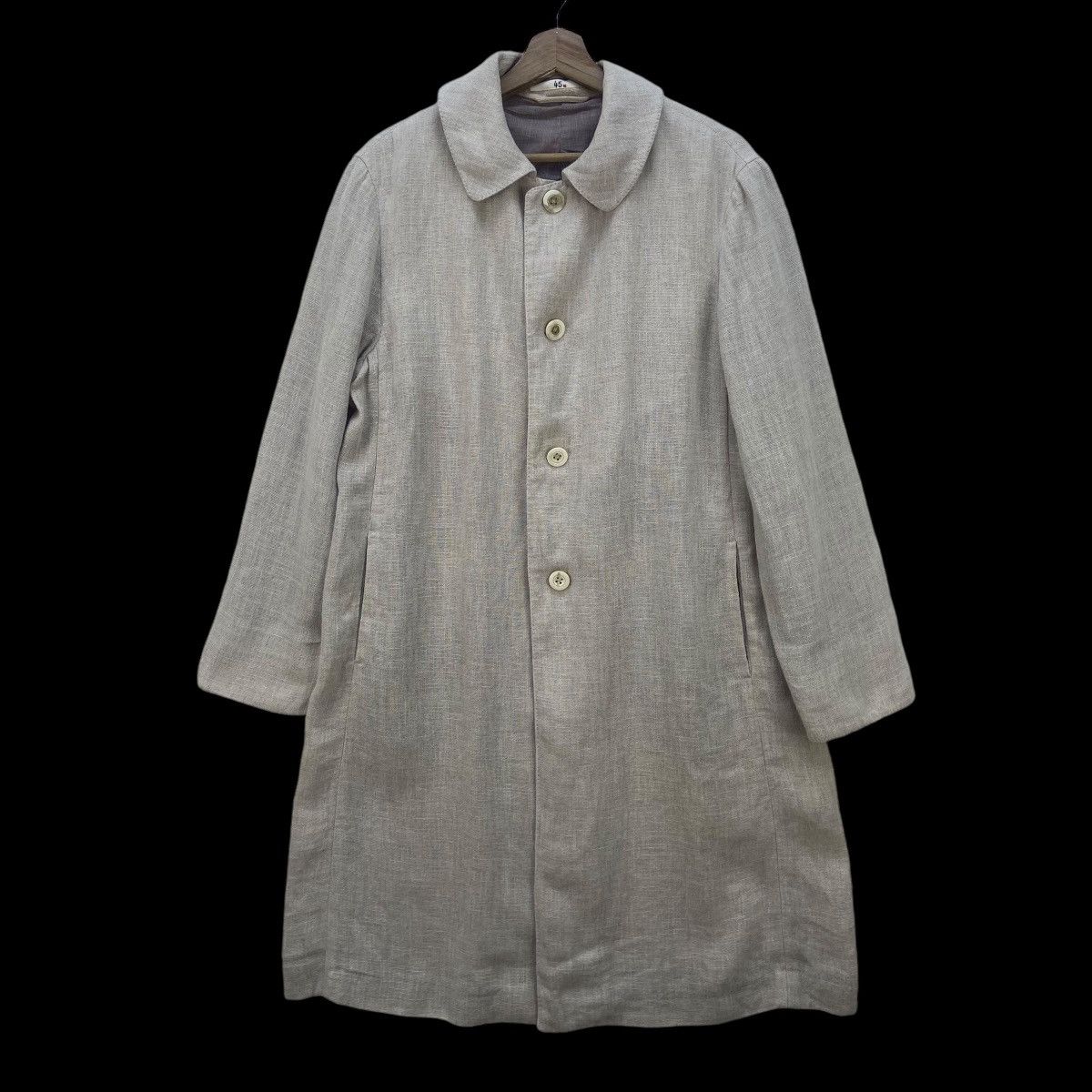 45rpm Vintage 45rpm by Kiro Hirata 100% Linen Long Coat Size US S / EU 44-46 / 1 - 4 Thumbnail