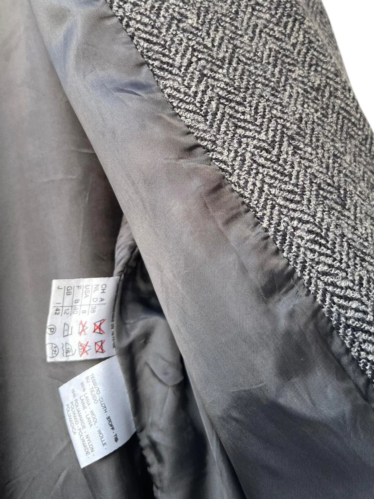 Max Mara Max Mara Notched Lapel Herringbone Wool Jacket Size M / US 6-8 / IT 42-44 - 10 Thumbnail
