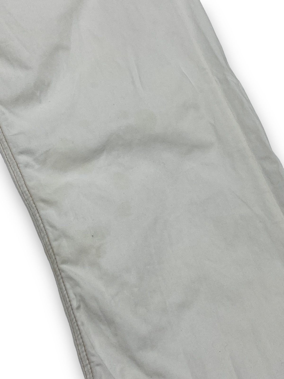 Armani 00s Vintage ARMANI White Pants Avant Garde Big Logo Size US 33 - 13 Thumbnail