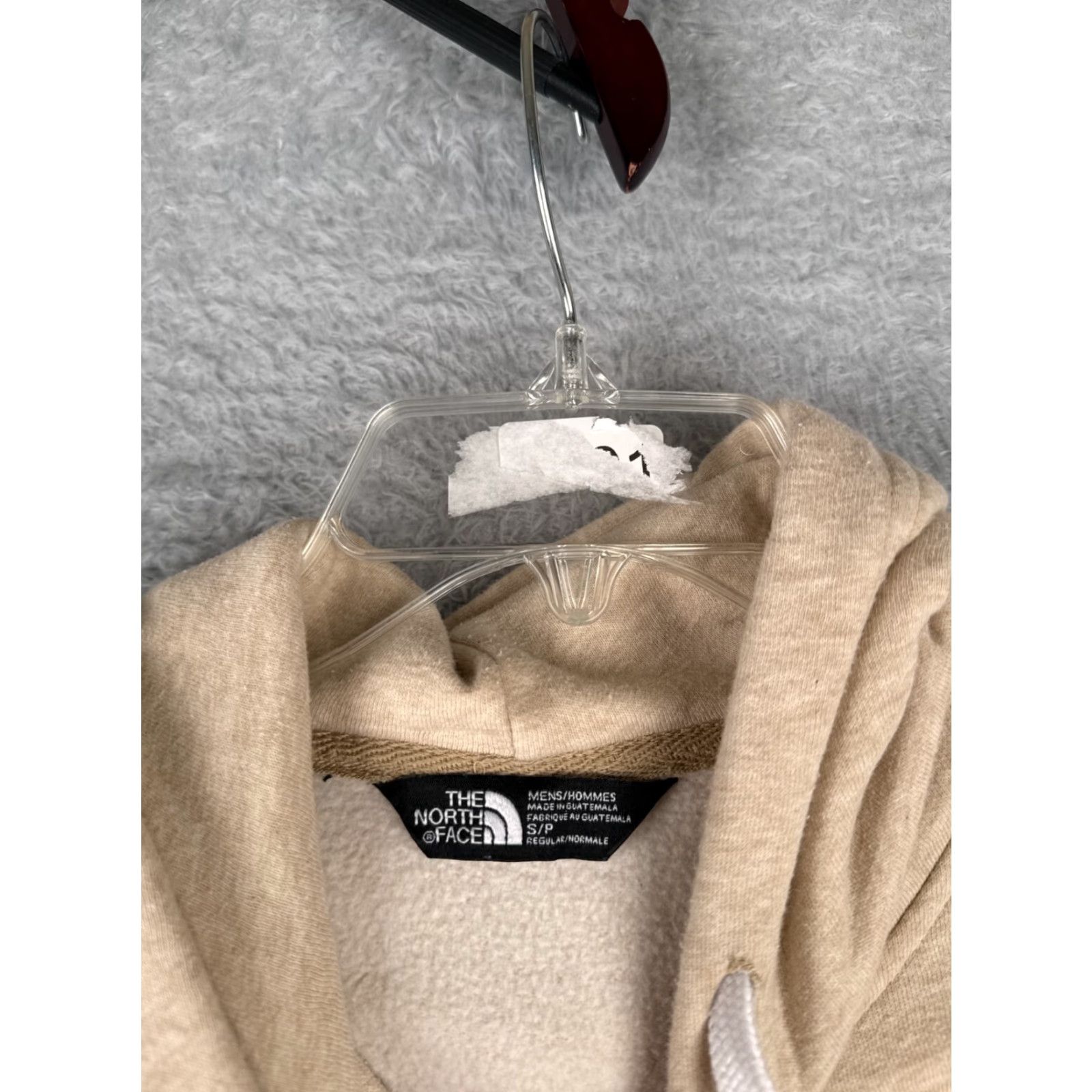 The North Face The North Face Hoodie Mens Small Beige Front Logo Pullover Jersey Fabric Crew Neck Zip Pockets Lightweight Logo Clothing Sweatshirt Size US S / EU 44-46 / 1 - 7 Thumbnail