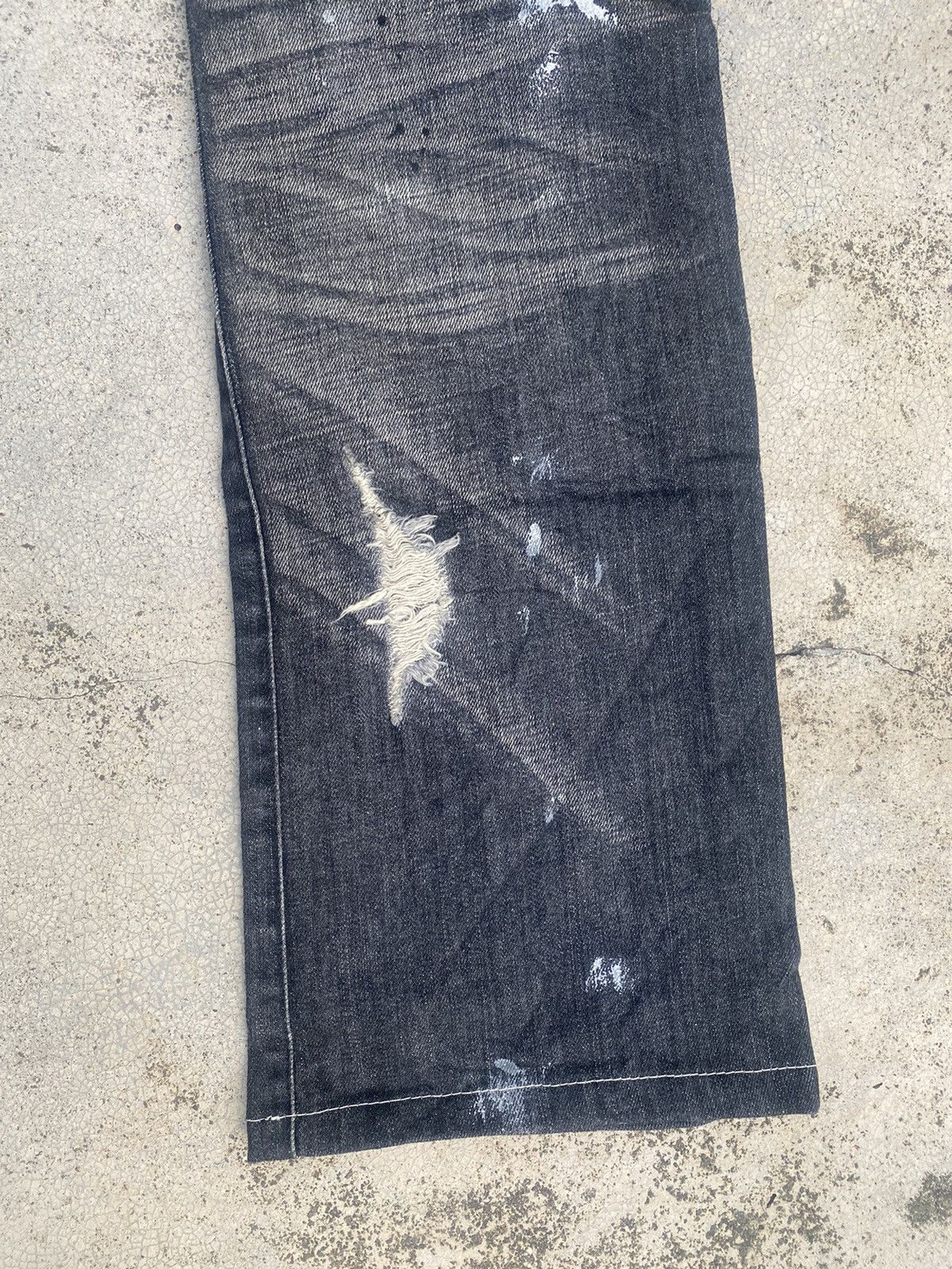 Japanese Brand Flare Jeans Semantic Distressed Boro Painted Bootcut Size US 32 / EU 48 - 18 Thumbnail