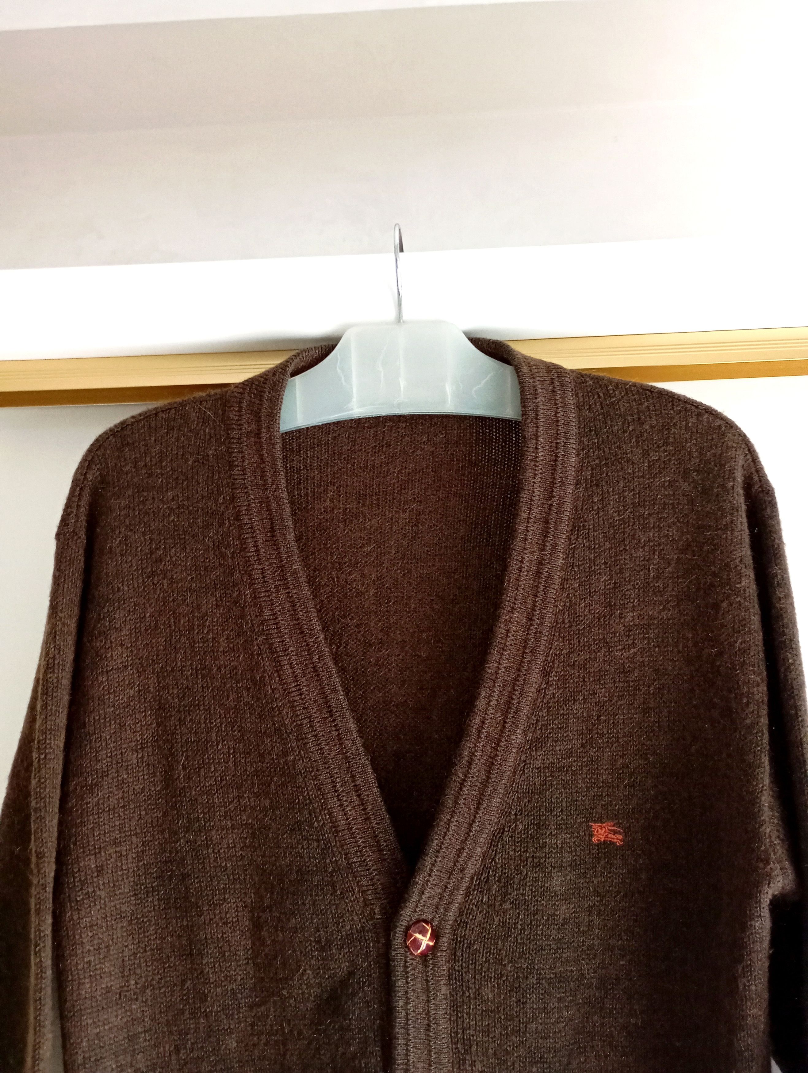 Burberry Burberrys 90s Button Down Brown Vintage Cardigan Size US L / EU 52-54 / 3 - 3 Thumbnail