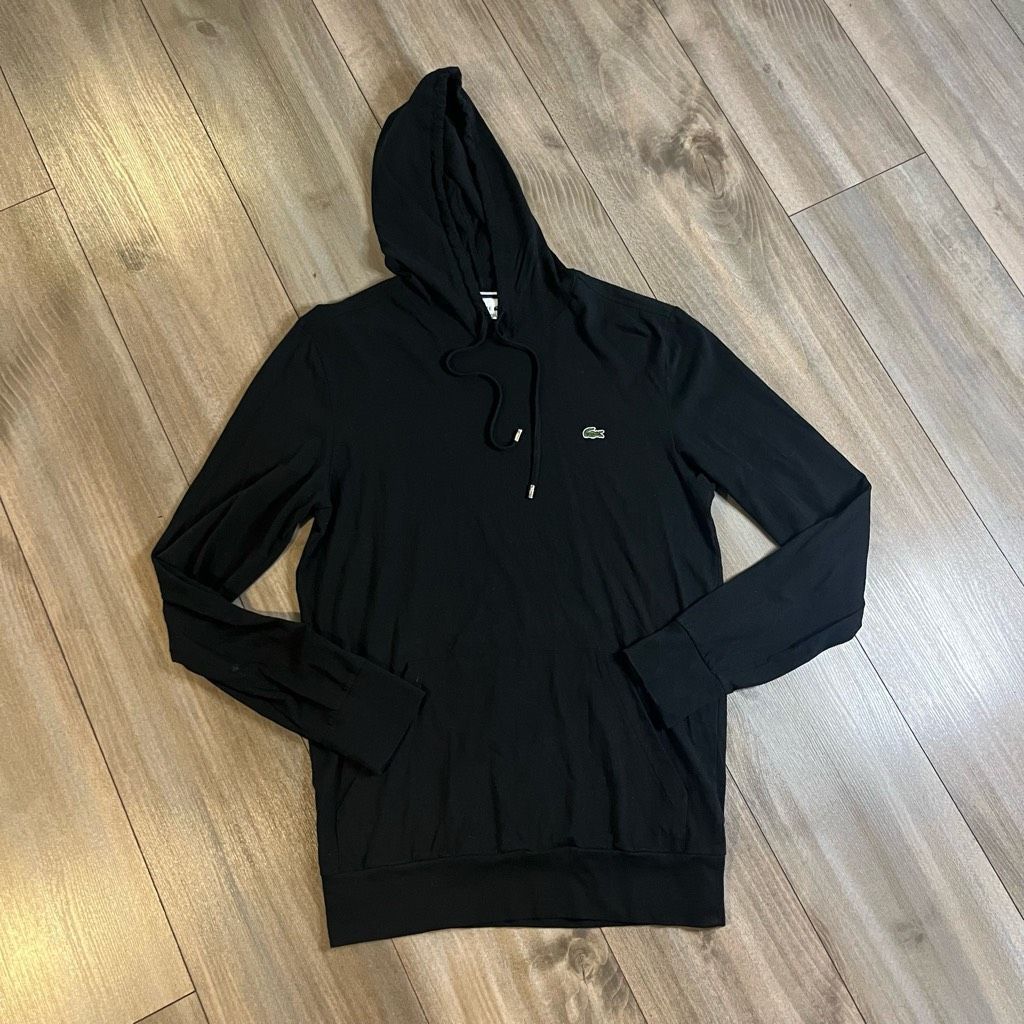 Lacoste Lacoste Black Casual Pullover Hoodie Men Medium Size US M / EU 48-50 / 2 - 1 Thumbnail