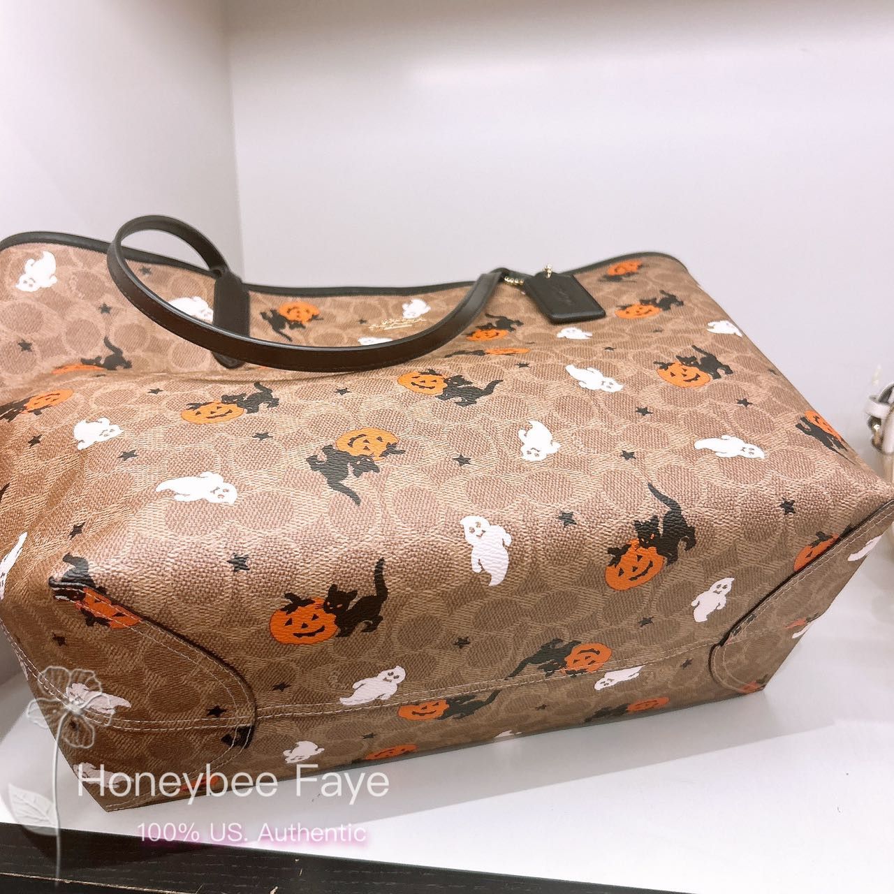 Coach City Tote In Signature Canvas With Halloween Print CW450 Size ONE SIZE - 3 Thumbnail