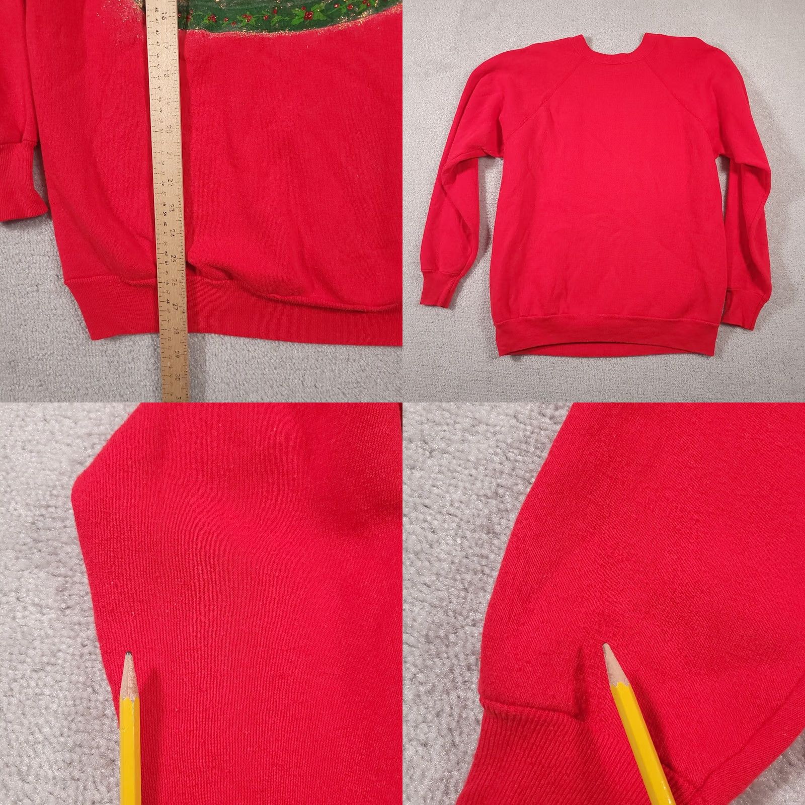 Vintage VINTAGE Pannill Sweatshirt Women's XL Red Grandma Rocking Horse Made In USA Sweatshirt Pullover Knit Crew Neck Long Sleeve 80s 90s Casual Womens Size XL / US 12-14 / IT 48-50 - 8 Thumbnail
